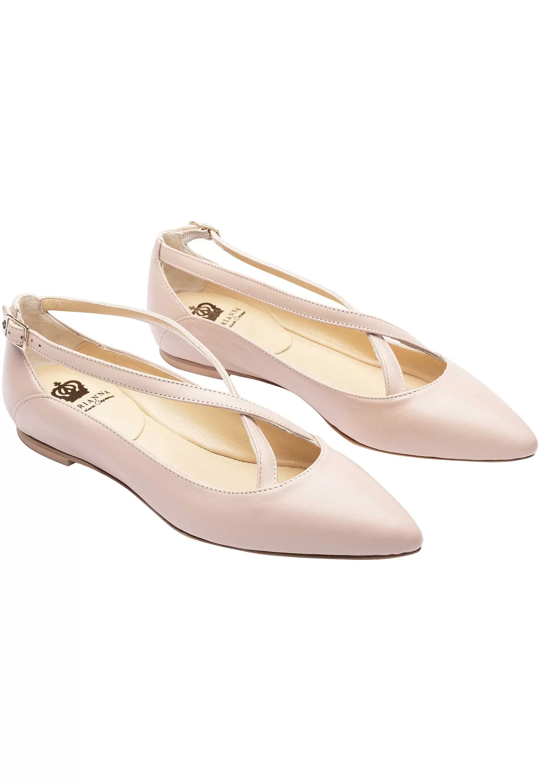 Baerina Donna In Pee Beige E Punta A Punta Tacco Basso*L Online