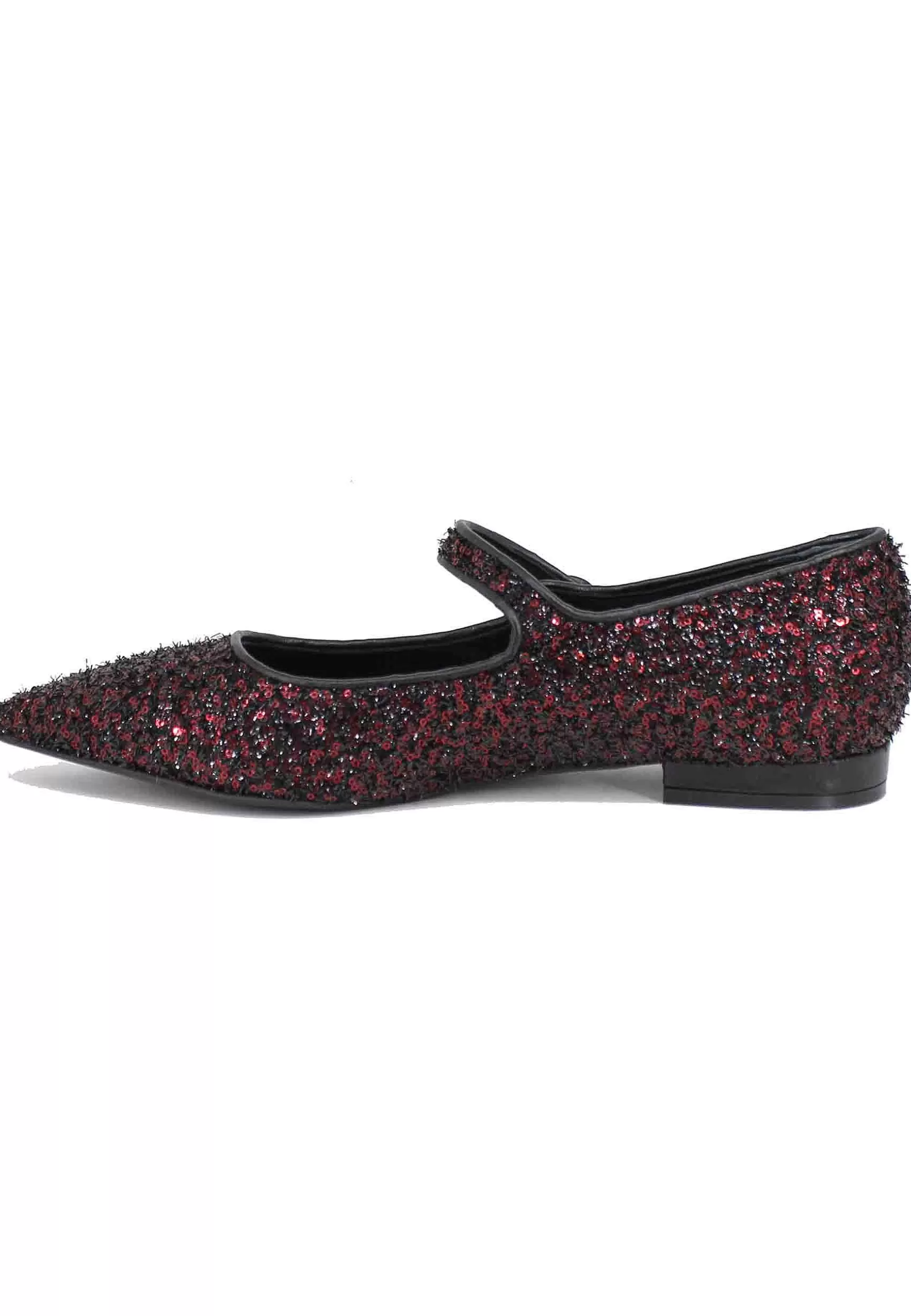 Ballerine Donna In Tessuto Glitter Rosso*illogica Discount