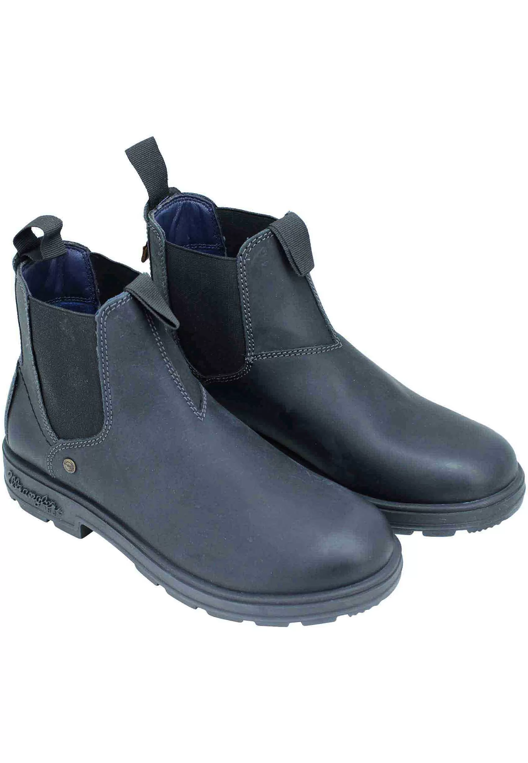 Beatles Uono Buddy Chelsea In Pelle Nera Suola In Gomma Carrarmato*Wrangler Best Sale
