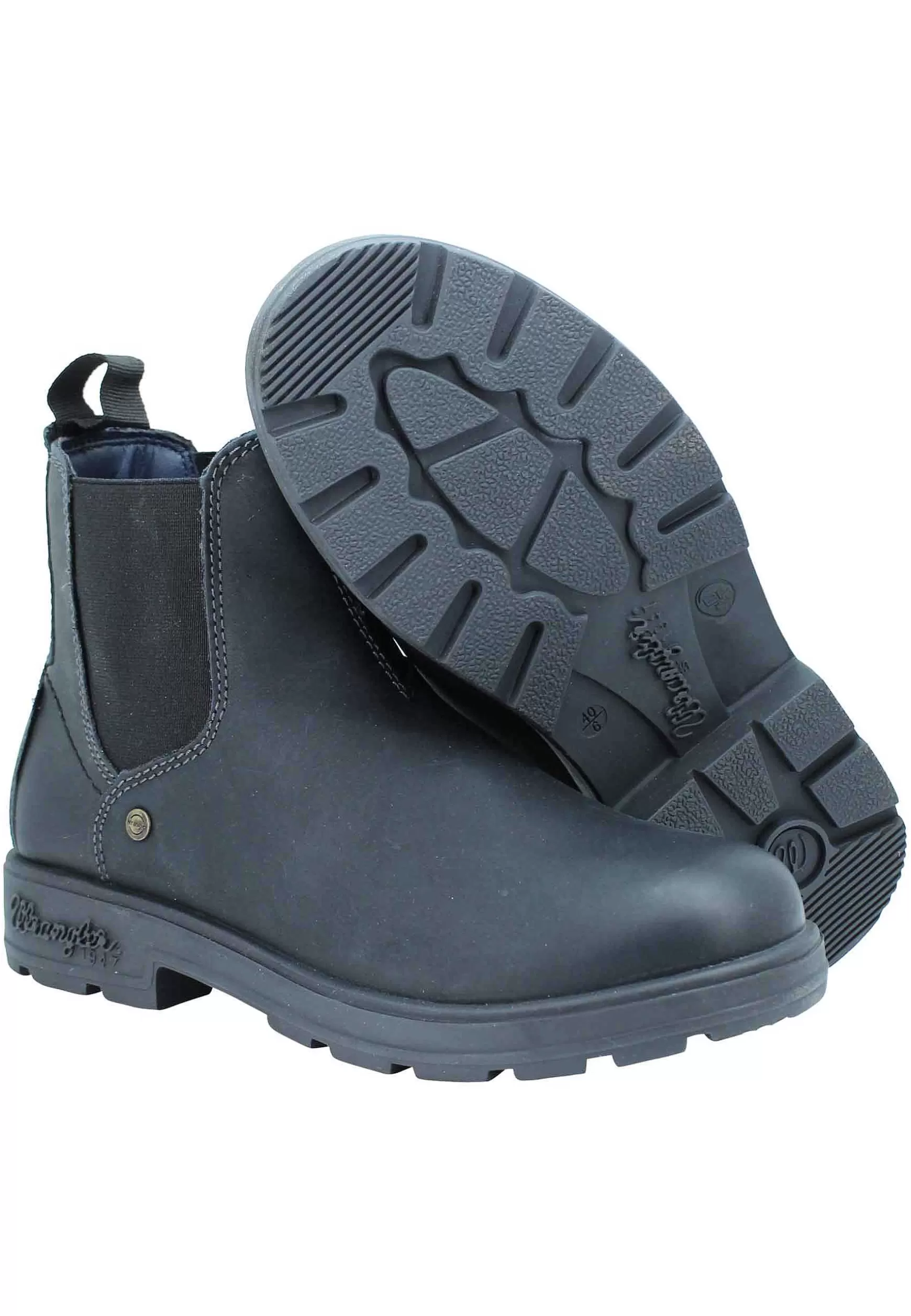 Beatles Uono Buddy Chelsea In Pelle Nera Suola In Gomma Carrarmato*Wrangler Best Sale
