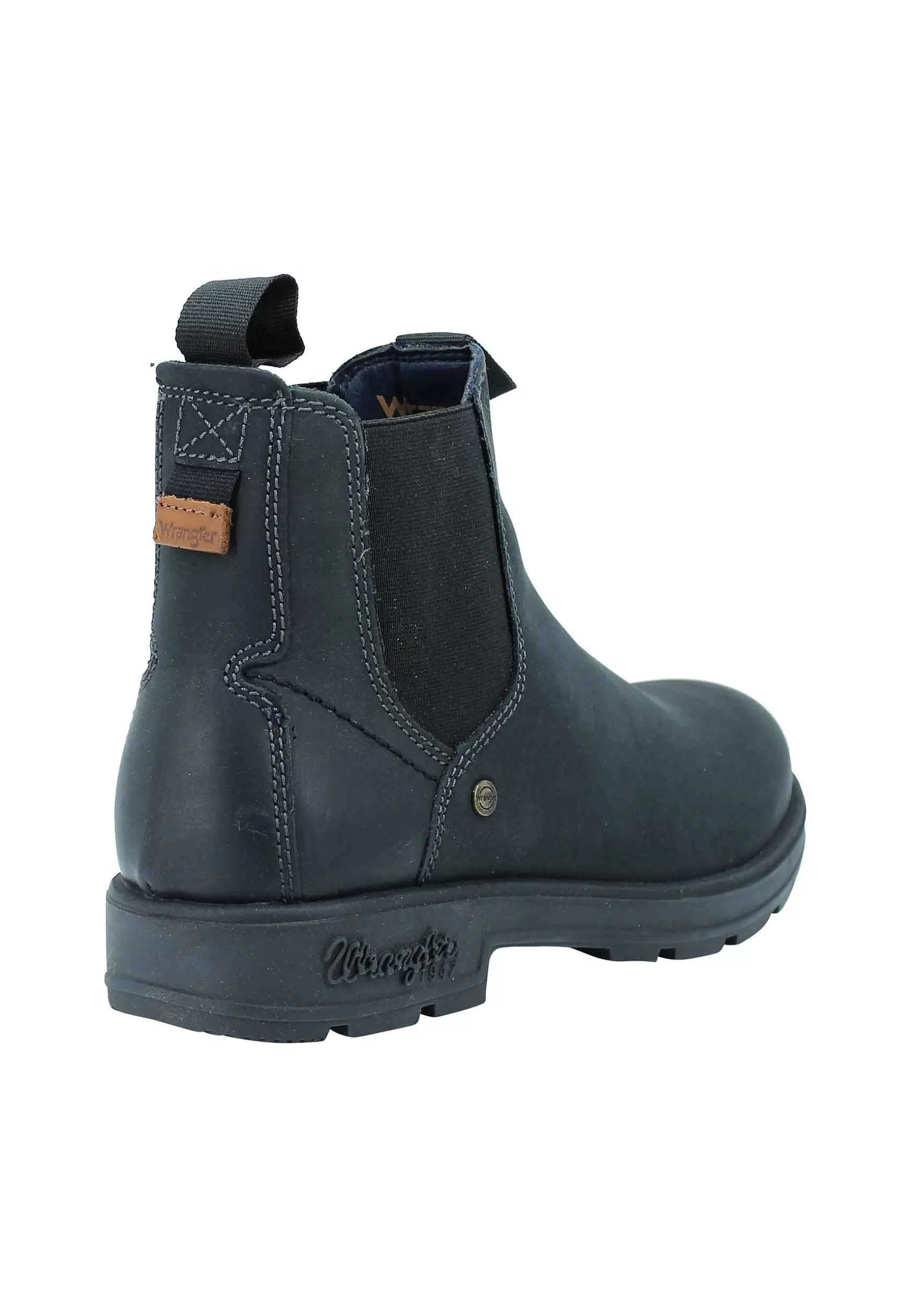 Beatles Uono Buddy Chelsea In Pelle Nera Suola In Gomma Carrarmato*Wrangler Best Sale