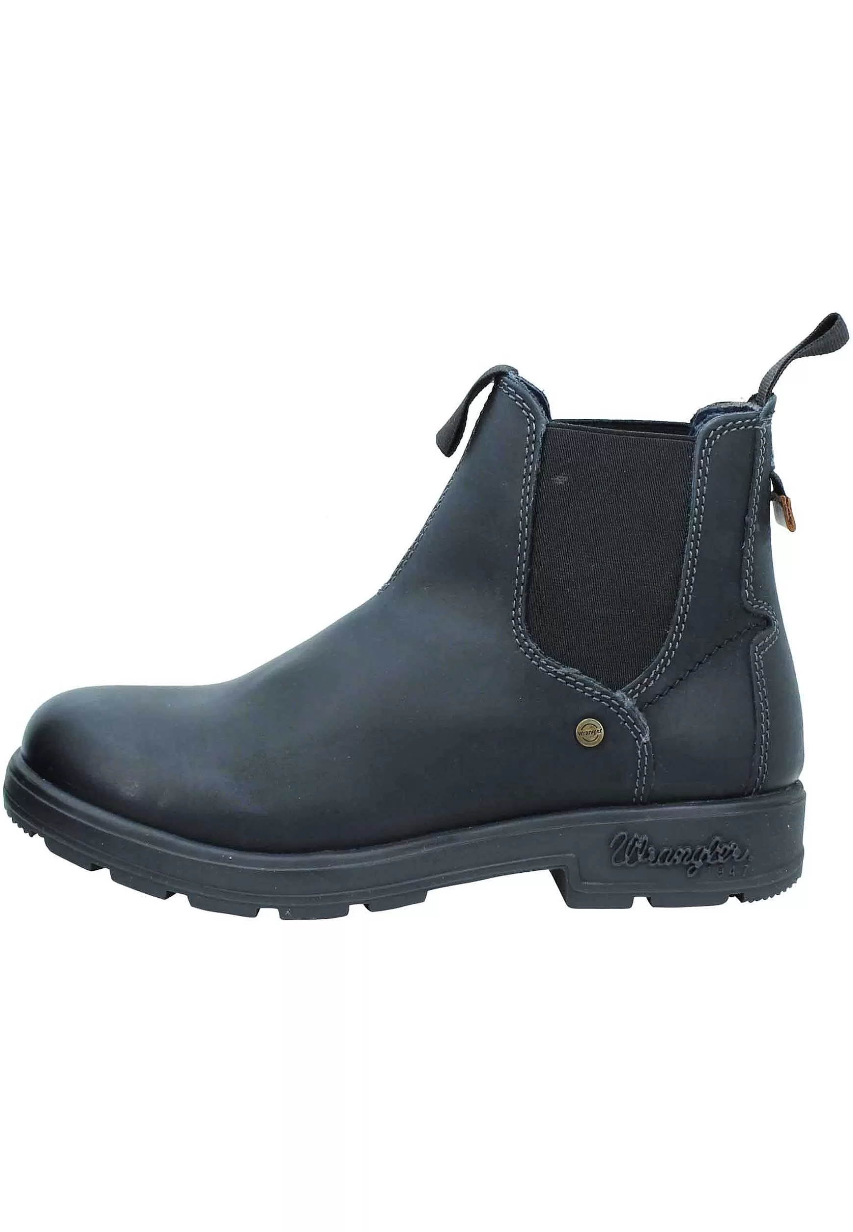 Beatles Uono Buddy Chelsea In Pelle Nera Suola In Gomma Carrarmato*Wrangler Best Sale