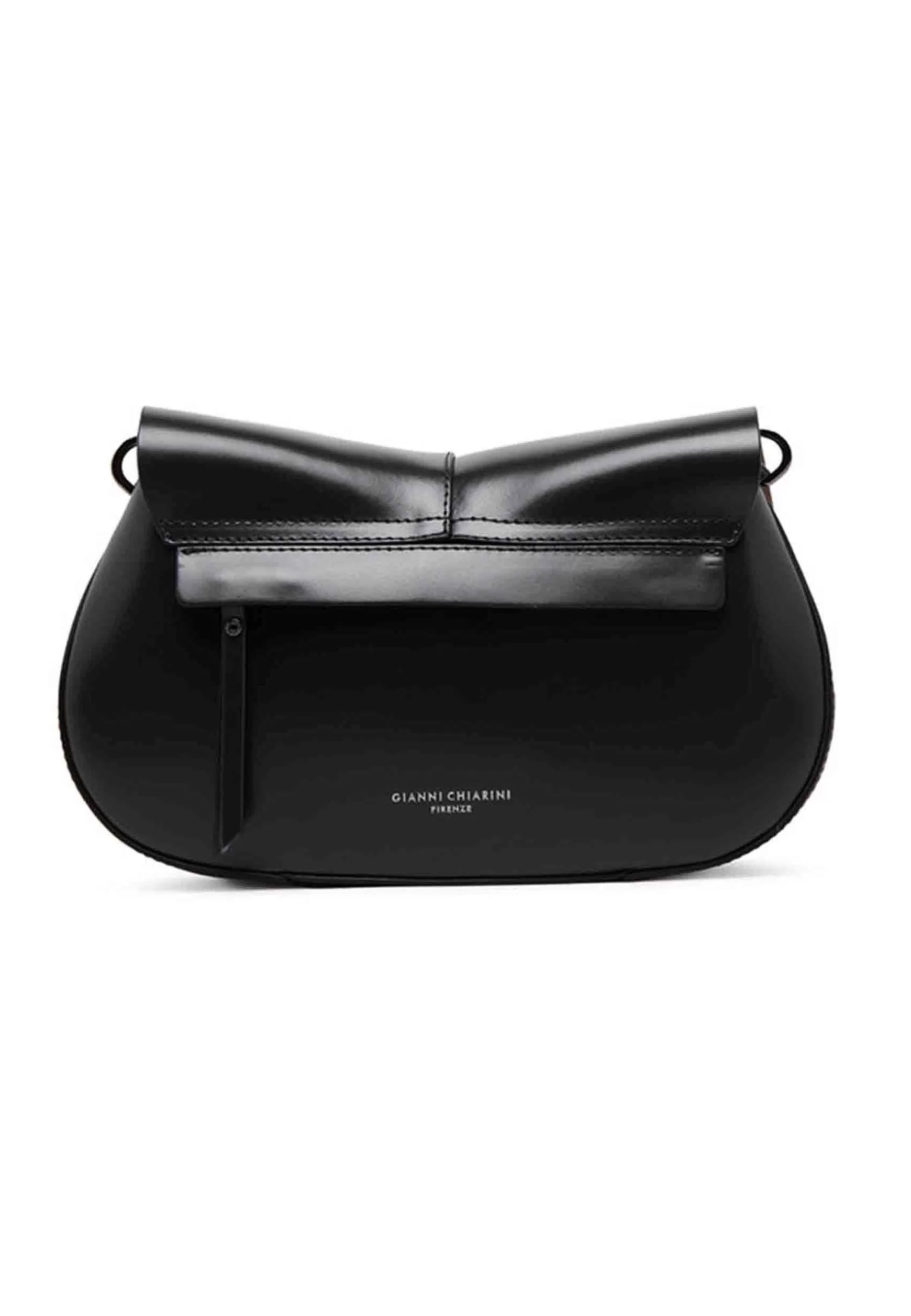 Borsa A Tracolla Donna Helena Round In Pelle Nera Con Manico In Catena*Gianni Chiarini Fashion