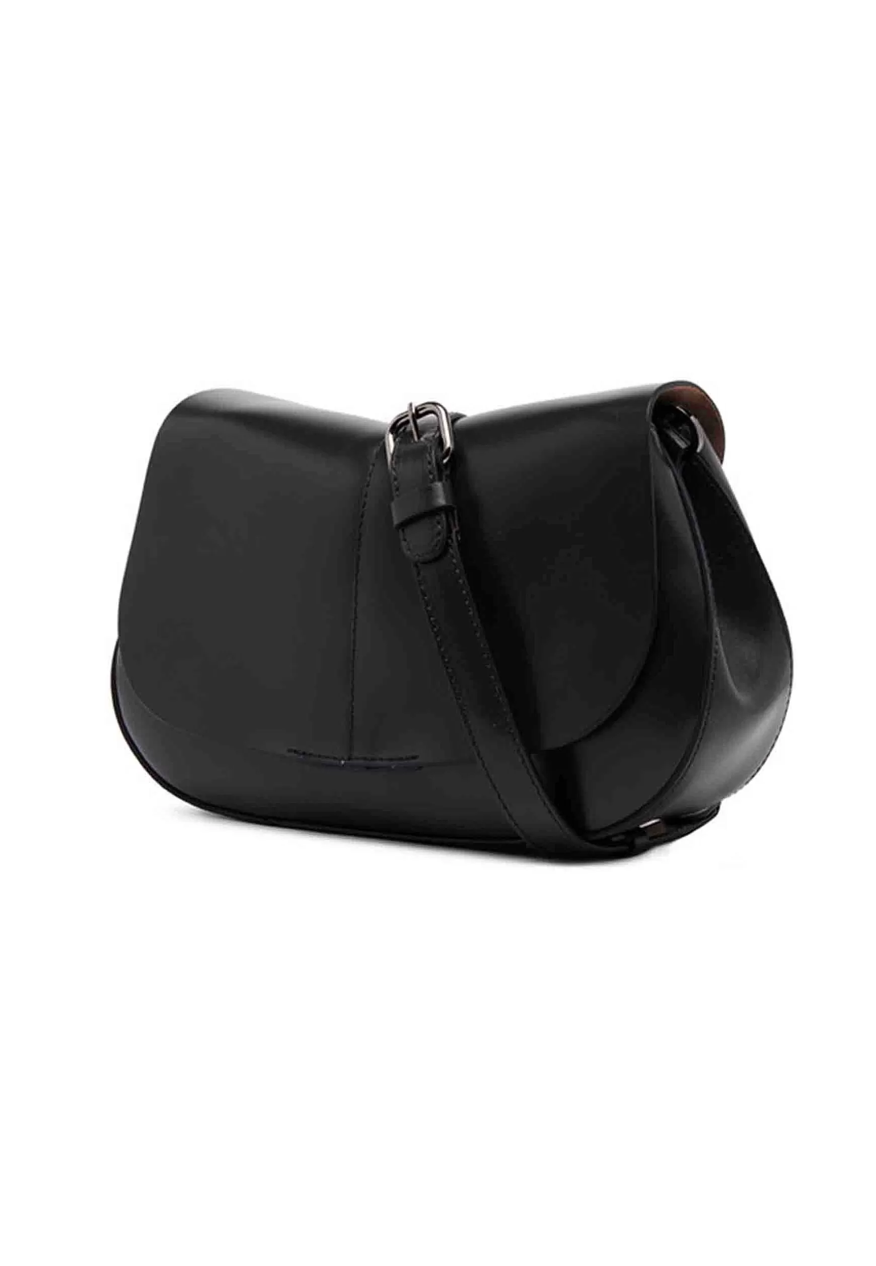 Borsa A Tracolla Donna Helena Round In Pelle Nera Con Manico In Catena*Gianni Chiarini Fashion