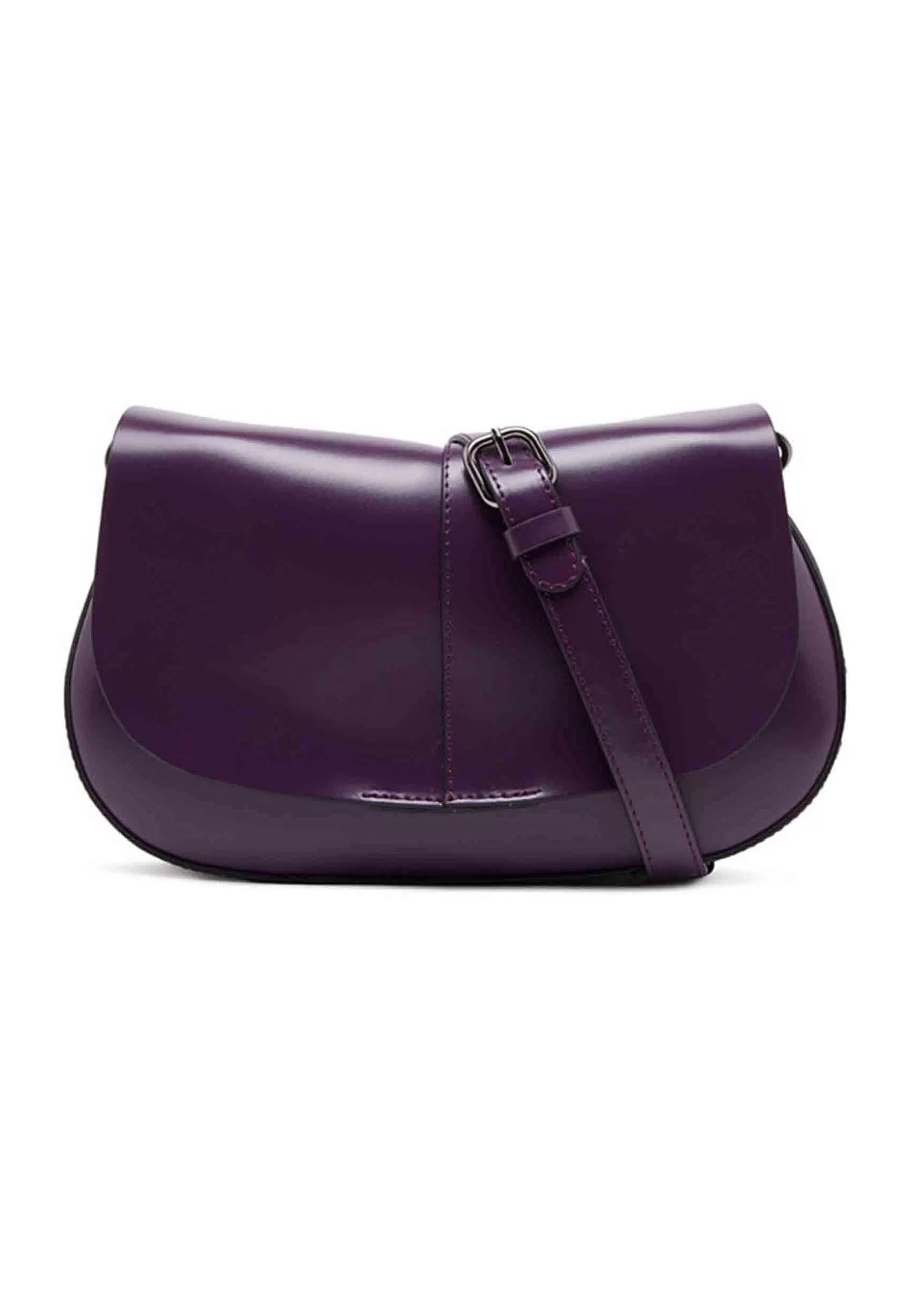Borsa A Tracolla Donna Helena Round In Pelle Viola Con Manico In Catena*Gianni Chiarini Clearance