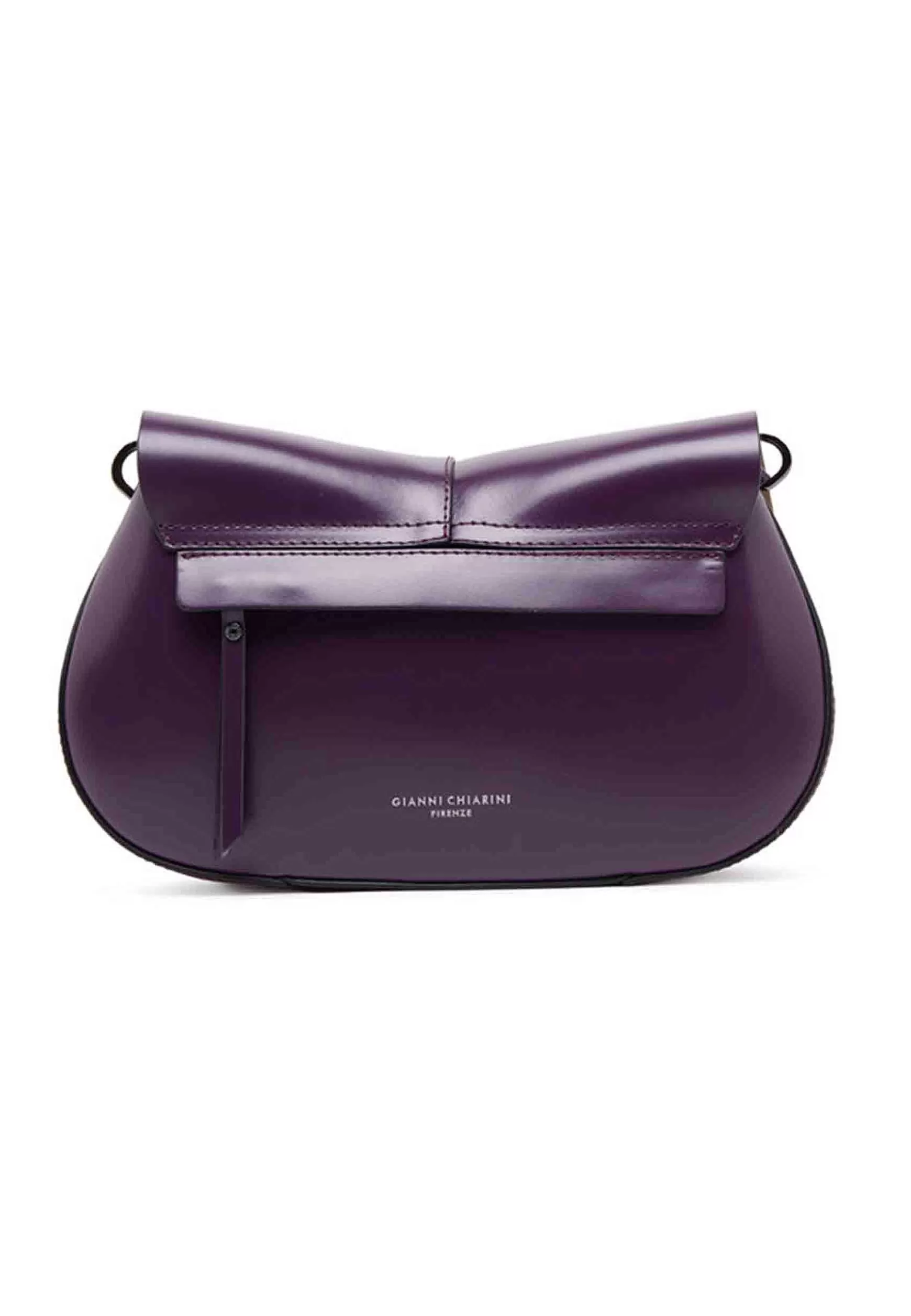 Borsa A Tracolla Donna Helena Round In Pelle Viola Con Manico In Catena*Gianni Chiarini Clearance