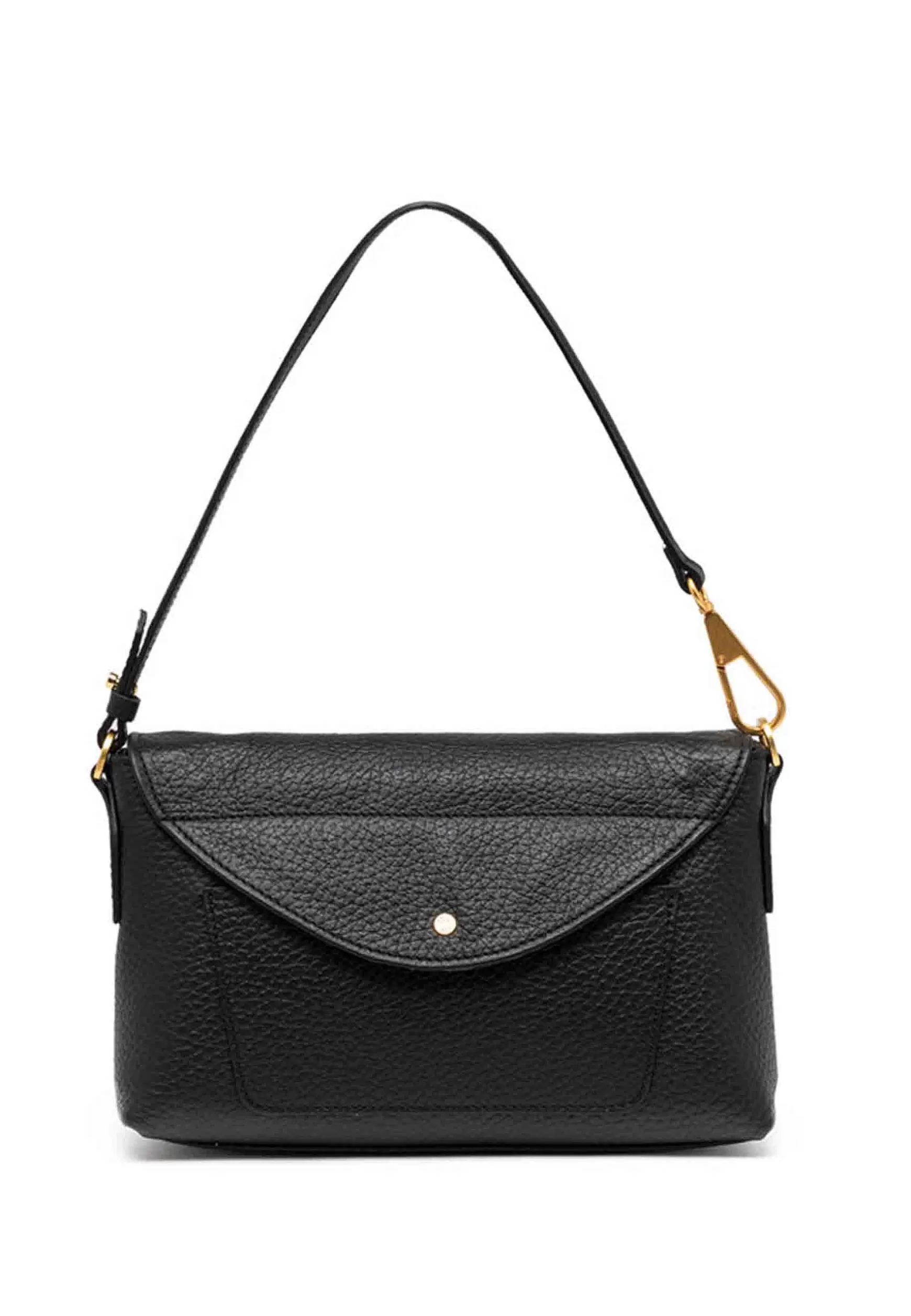 Borsa Donna A Spalla Brooke In Pelle Nera Con Gancio Laterale Oro*Gianni Chiarini Outlet