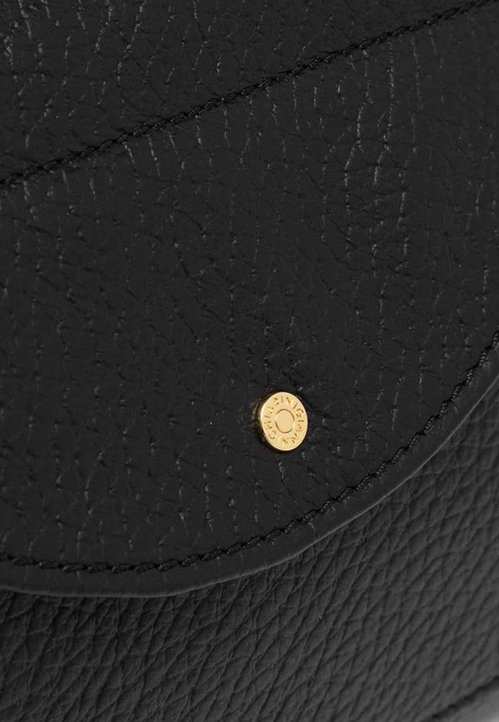 Borsa Donna A Spalla Brooke In Pelle Nera Con Gancio Laterale Oro*Gianni Chiarini Outlet
