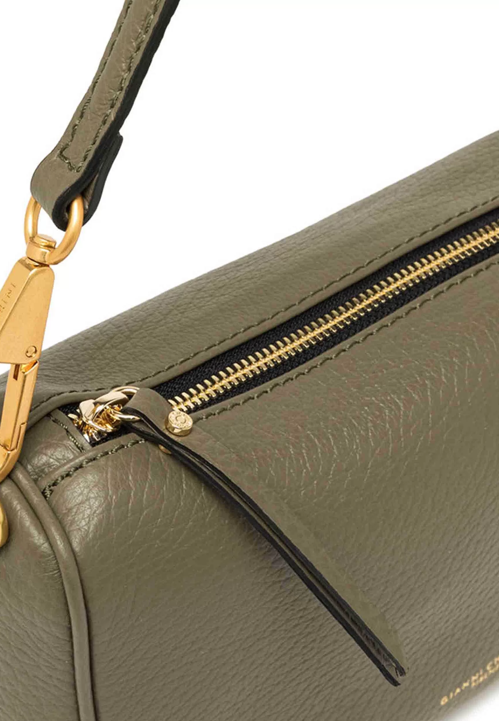 Borsa Donna A Spalla Brooke In Pelle Verde Con Doppia Tracolla E Gancio In Oro*Gianni Chiarini Sale