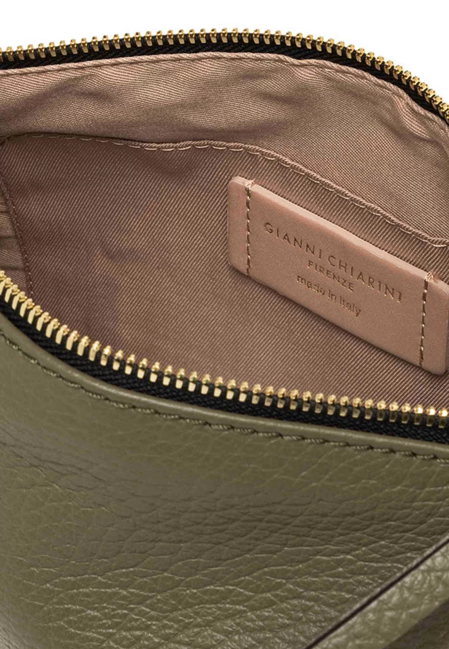 Borsa Donna A Spalla Brooke In Pelle Verde Con Doppia Tracolla E Gancio In Oro*Gianni Chiarini Sale