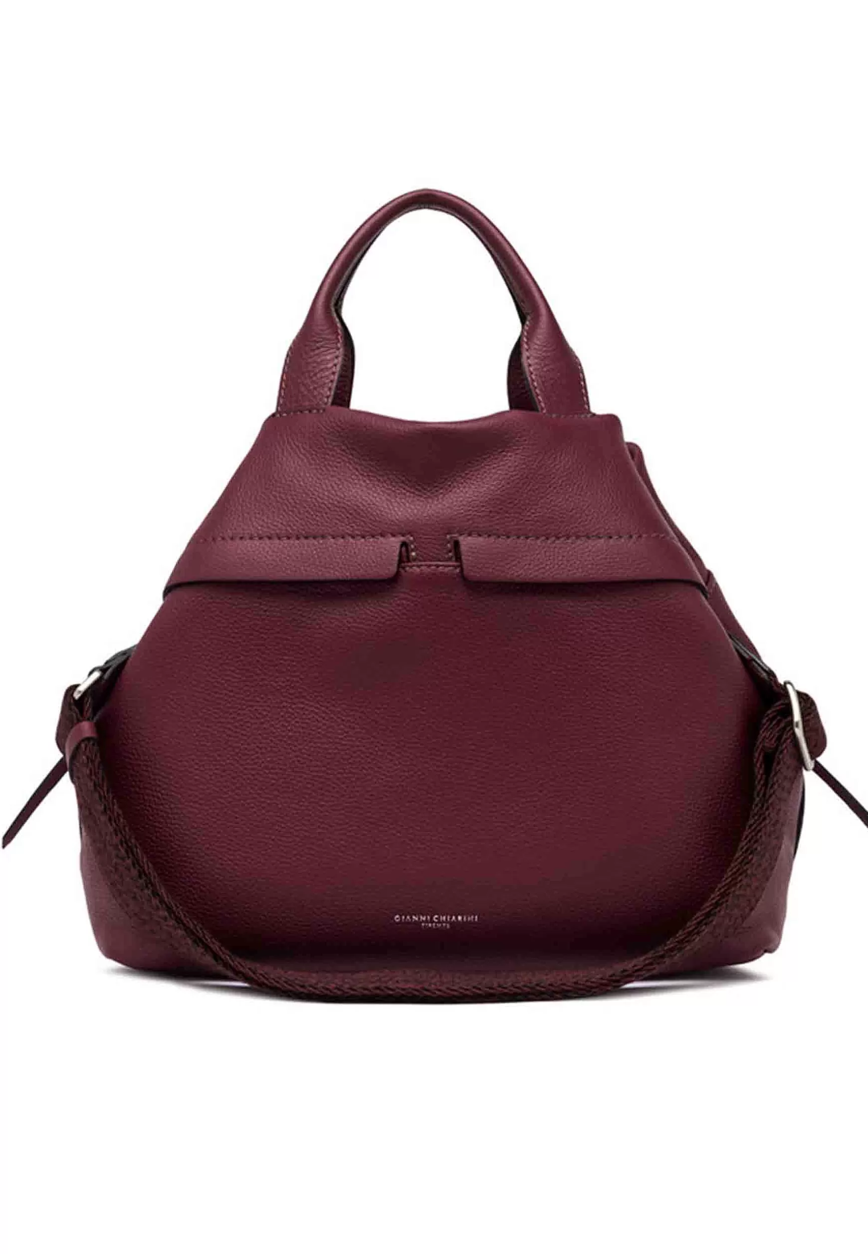 Borsa Donna A Spalla Duna In Pelle Bordeaux Con Tracolla In Tessuto Removibile*Gianni Chiarini Online