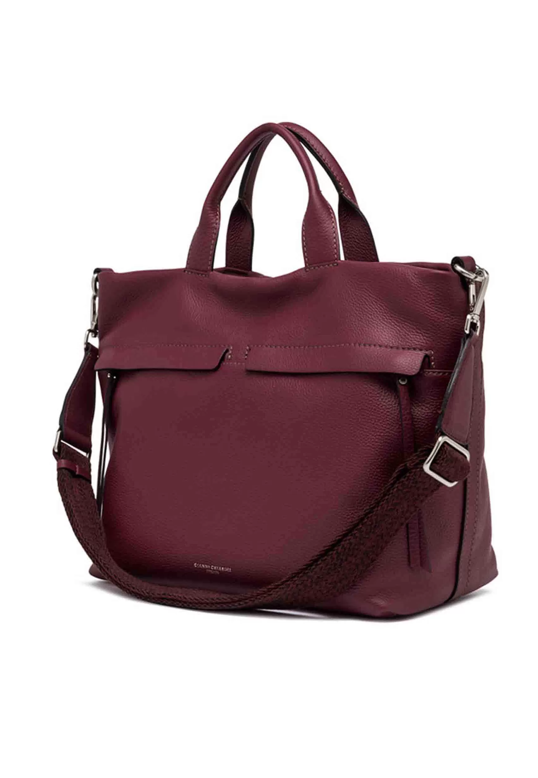 Borsa Donna A Spalla Duna In Pelle Bordeaux Con Tracolla In Tessuto Removibile*Gianni Chiarini Online