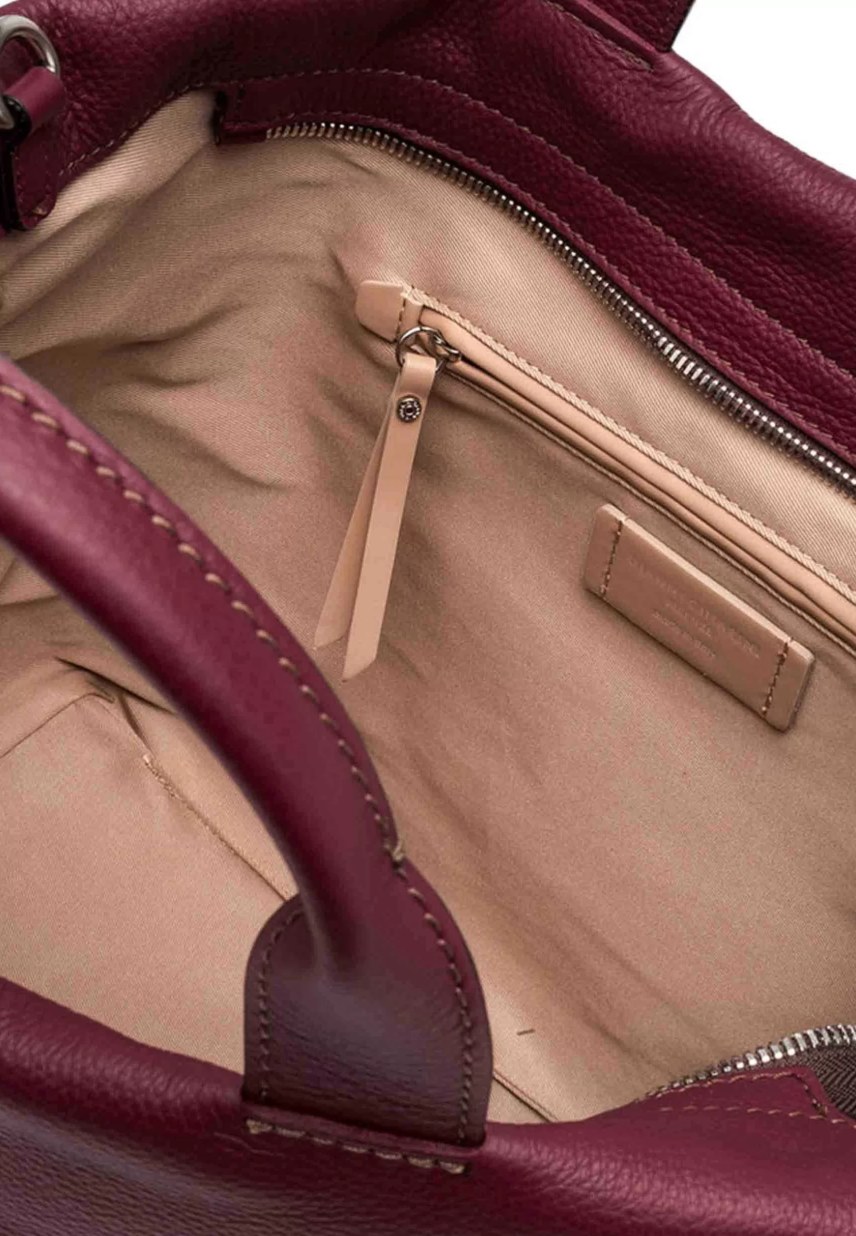 Borsa Donna A Spalla Duna In Pelle Bordeaux Con Tracolla In Tessuto Removibile*Gianni Chiarini Online