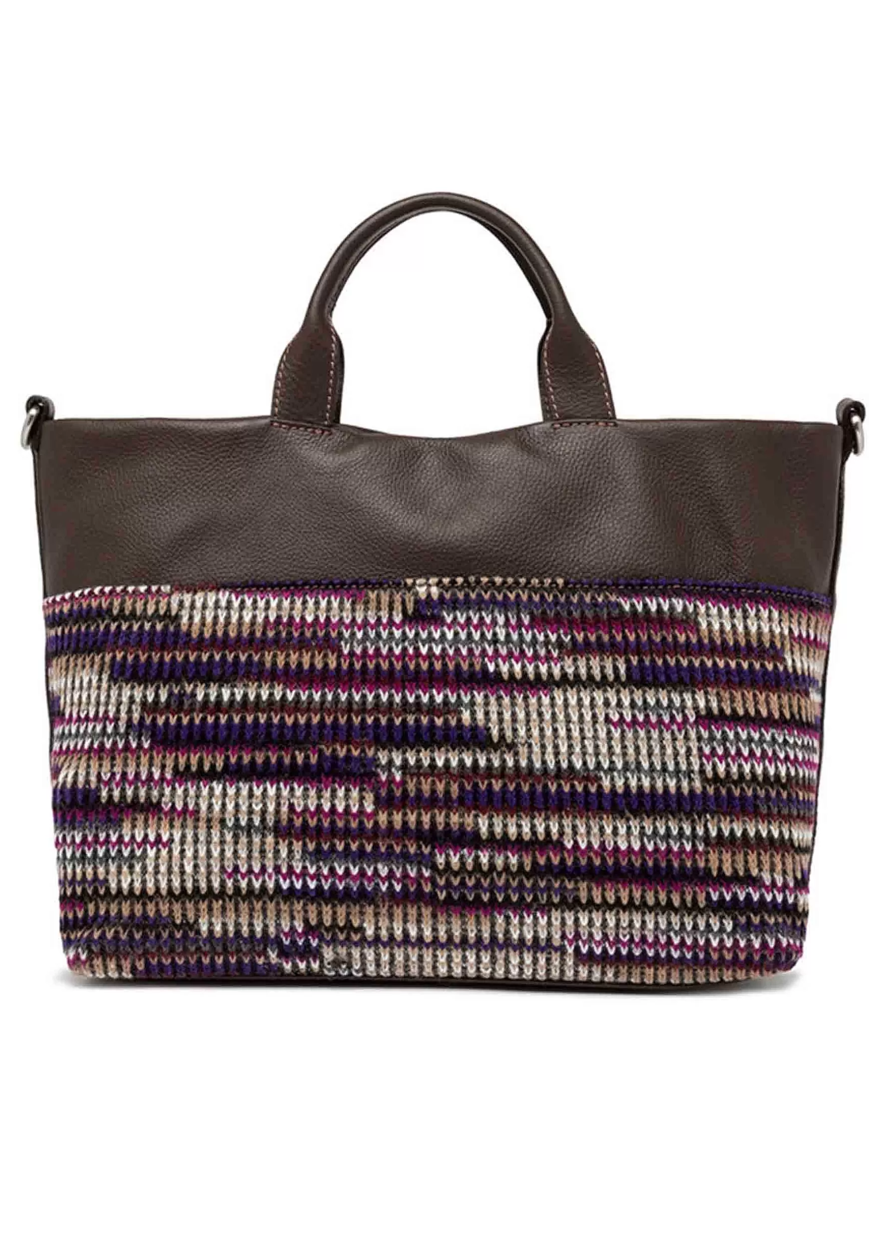 Borsa Donna A Spalla Duna In Pelle Testa Di Moro Con Tessuto E Tracolla In Pelle*Gianni Chiarini Cheap