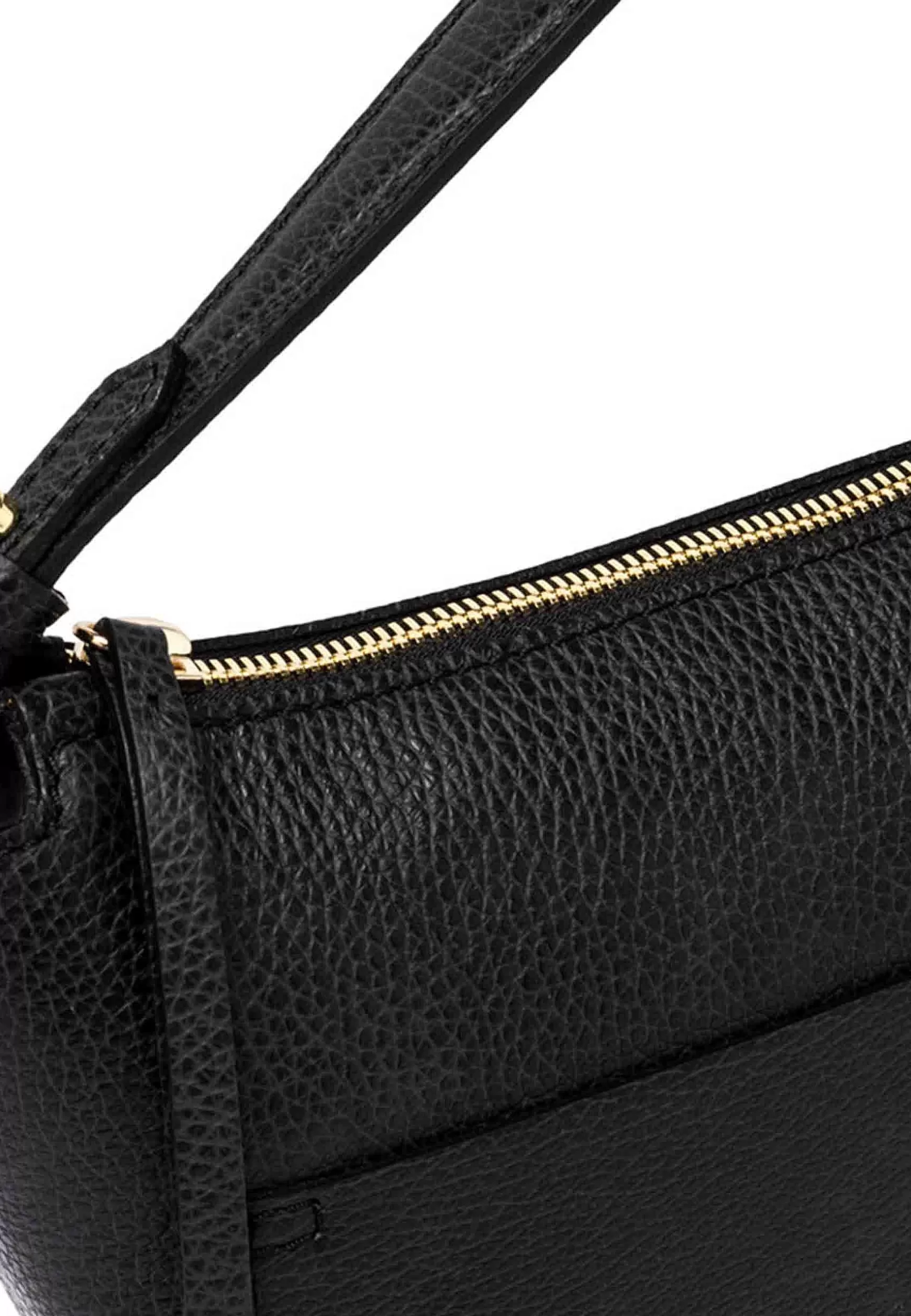 Borsa Donna A Spalla Ginko In Pelle Nera Con Doppia Tracolla*Gianni Chiarini Hot