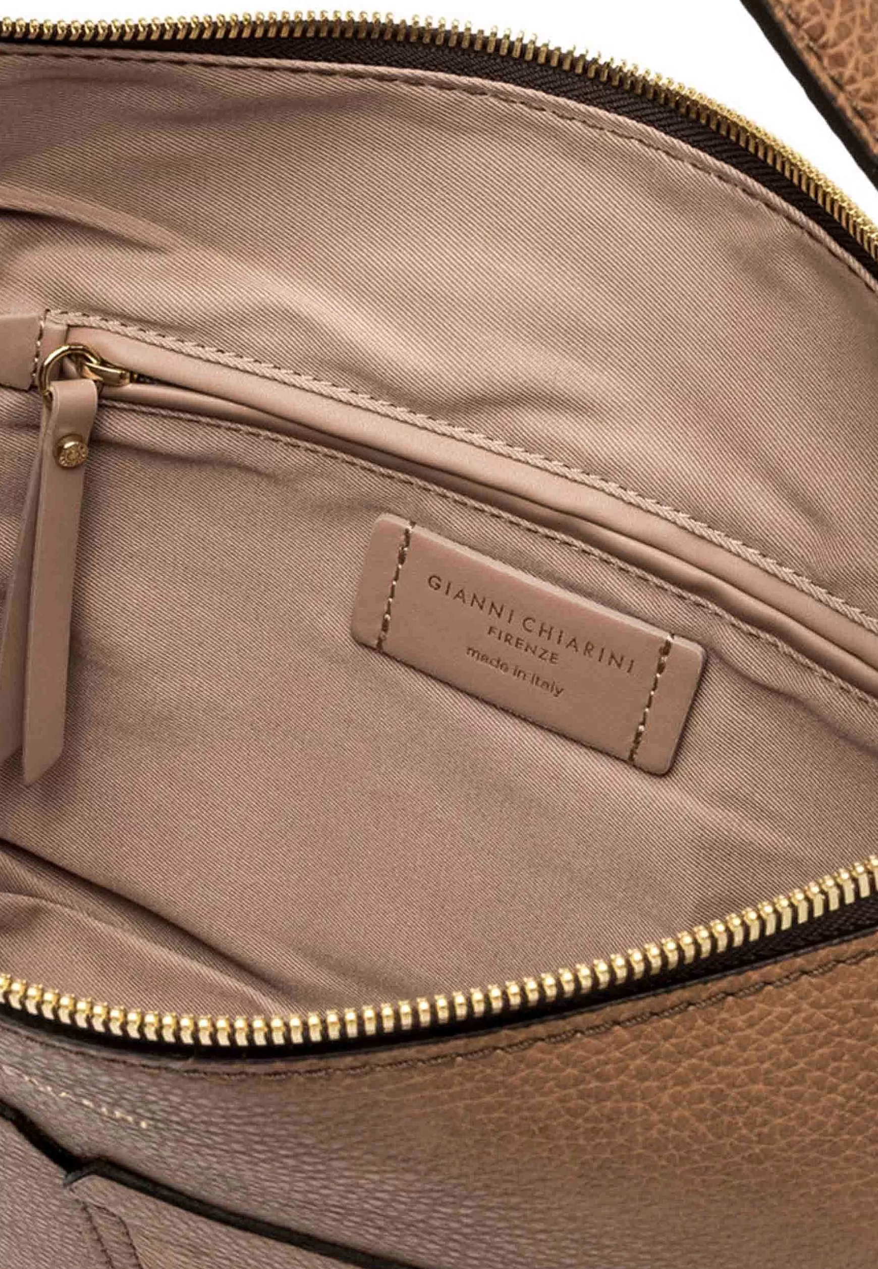 Borsa Donna A Spalla Ginko Maxi In Pelle Cuoio Con Doppia Tracolla*Gianni Chiarini Cheap