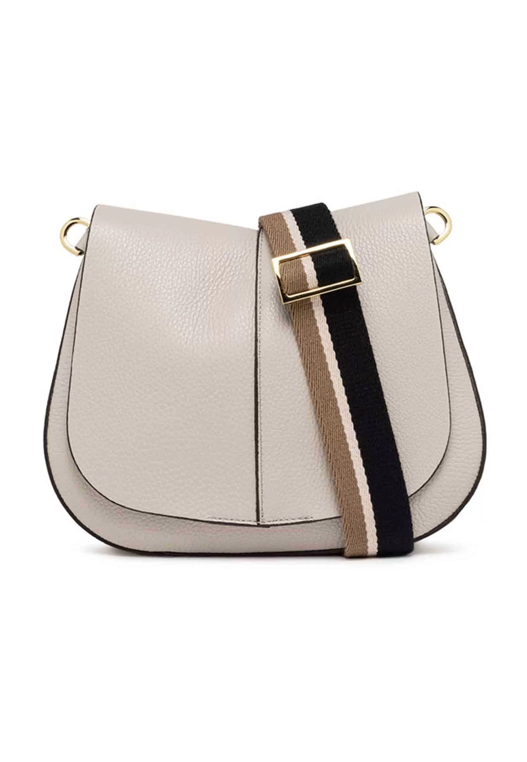 Borsa Donna A Spalla Helena Round In Pelle Beige Con Doppia Tracolla*Gianni Chiarini Sale