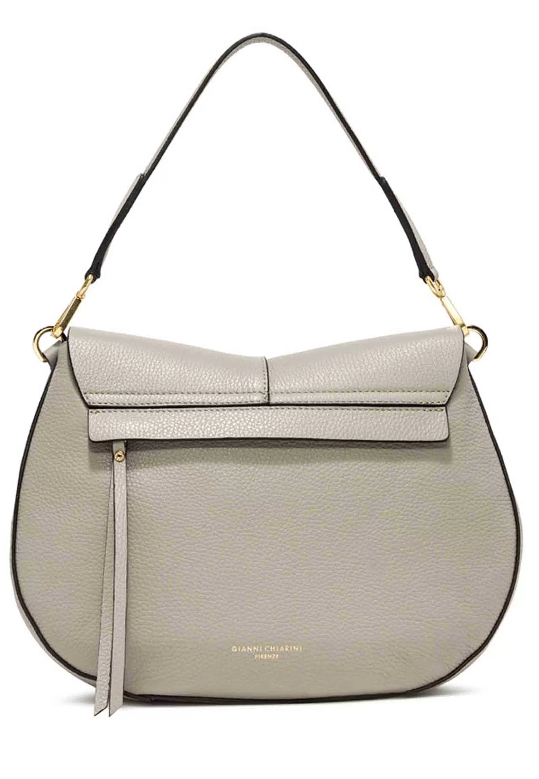 Borsa Donna A Spalla Helena Round In Pelle Beige Con Manico In Pelle E Tracolla In Tessuto*Gianni Chiarini Cheap