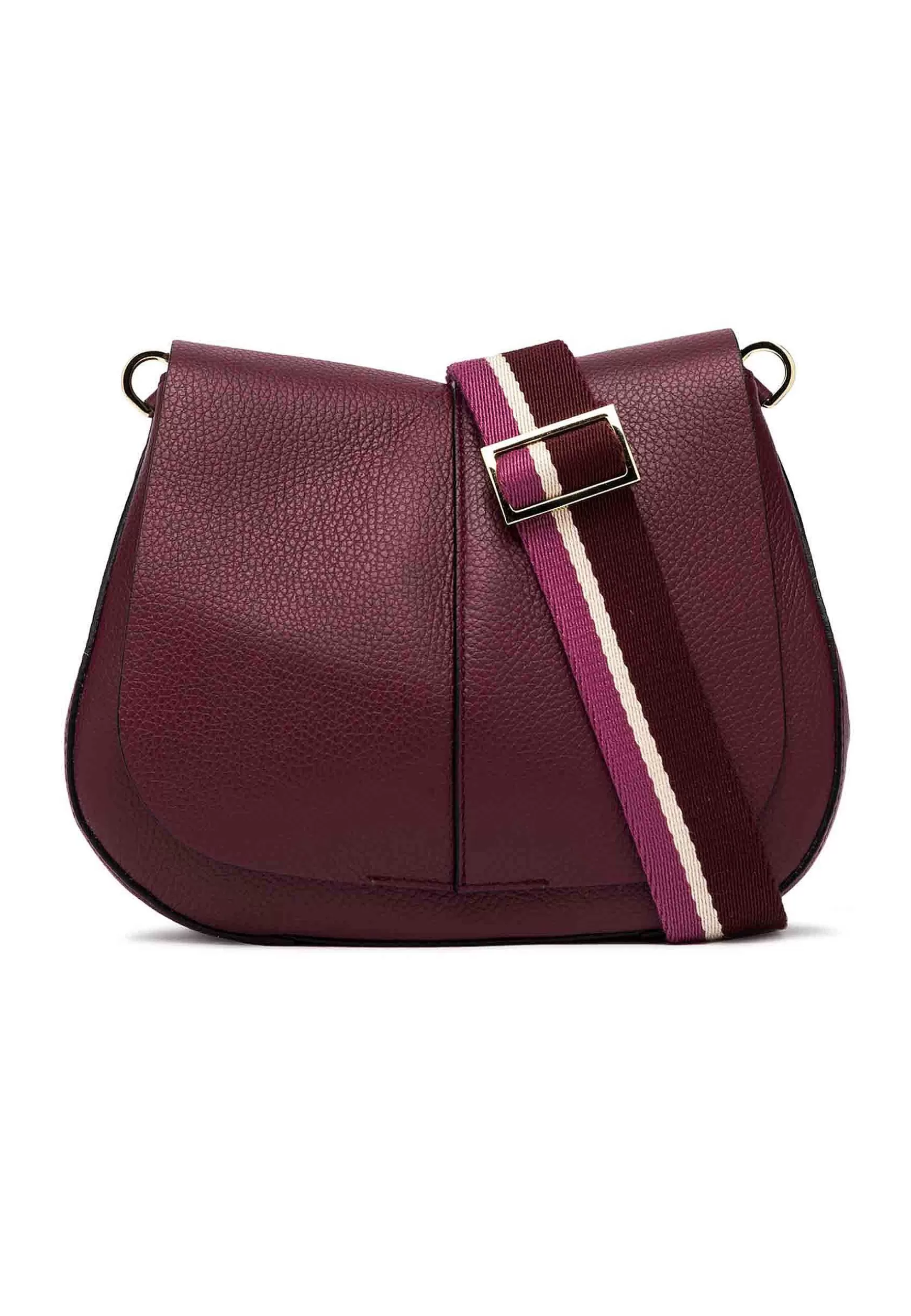 Borsa Donna A Spalla Helena Round In Pelle Rossa Con Doppia Tracolla*Gianni Chiarini Best Sale