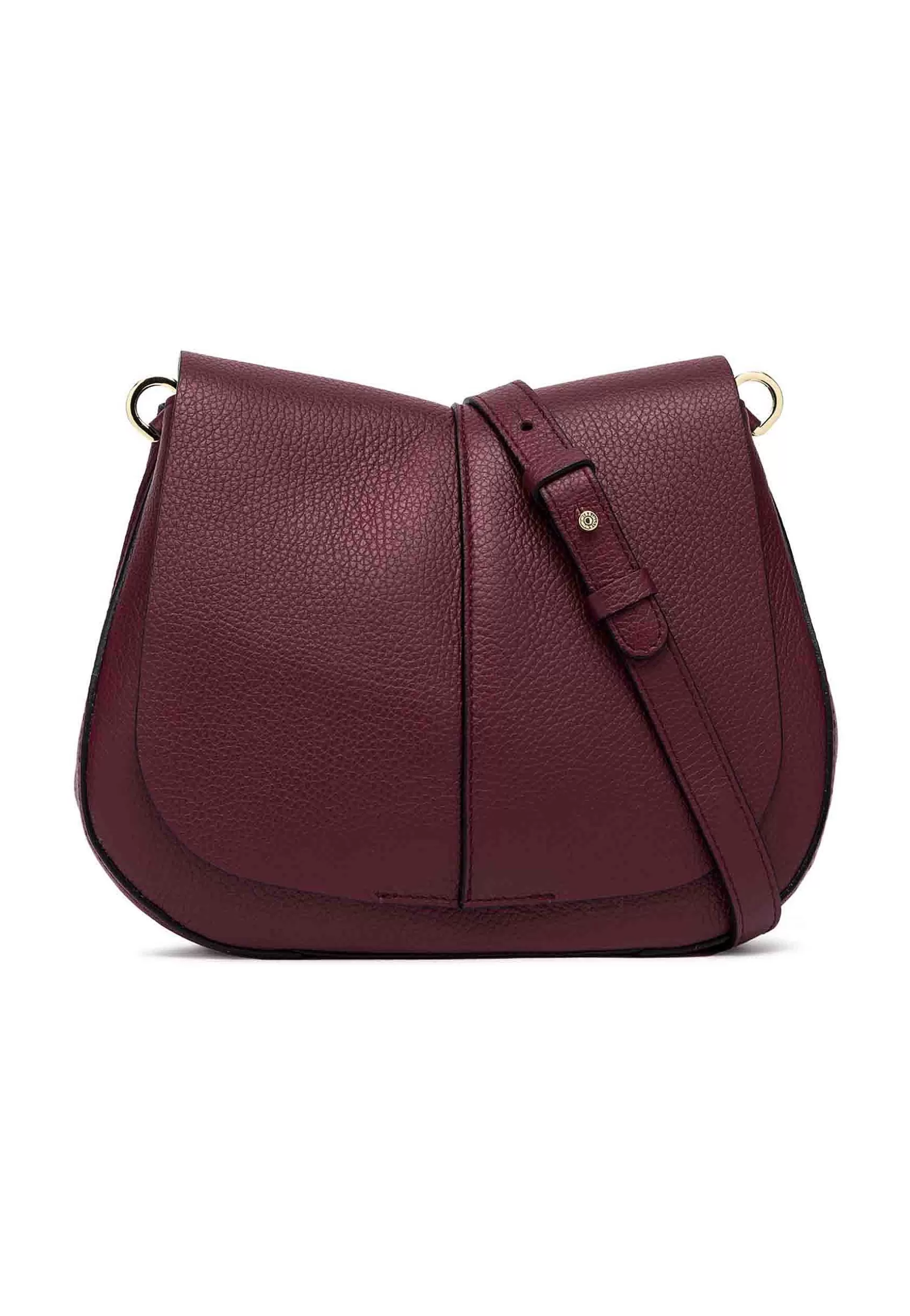 Borsa Donna A Spalla Helena Round In Pelle Rossa Con Doppia Tracolla*Gianni Chiarini Best Sale