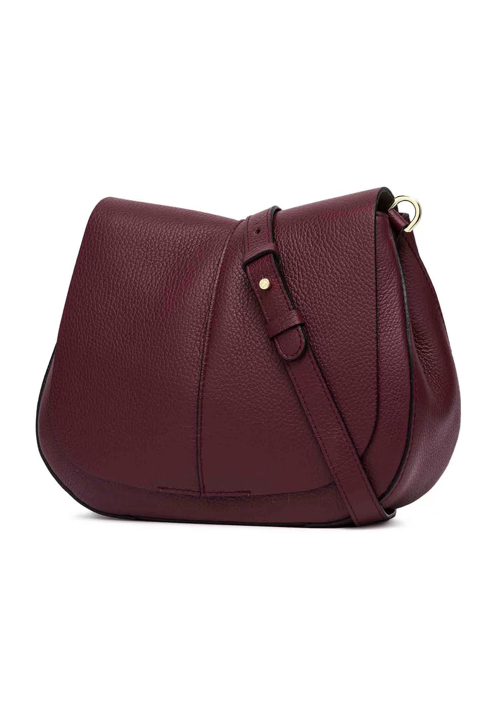 Borsa Donna A Spalla Helena Round In Pelle Rossa Con Doppia Tracolla*Gianni Chiarini Best Sale