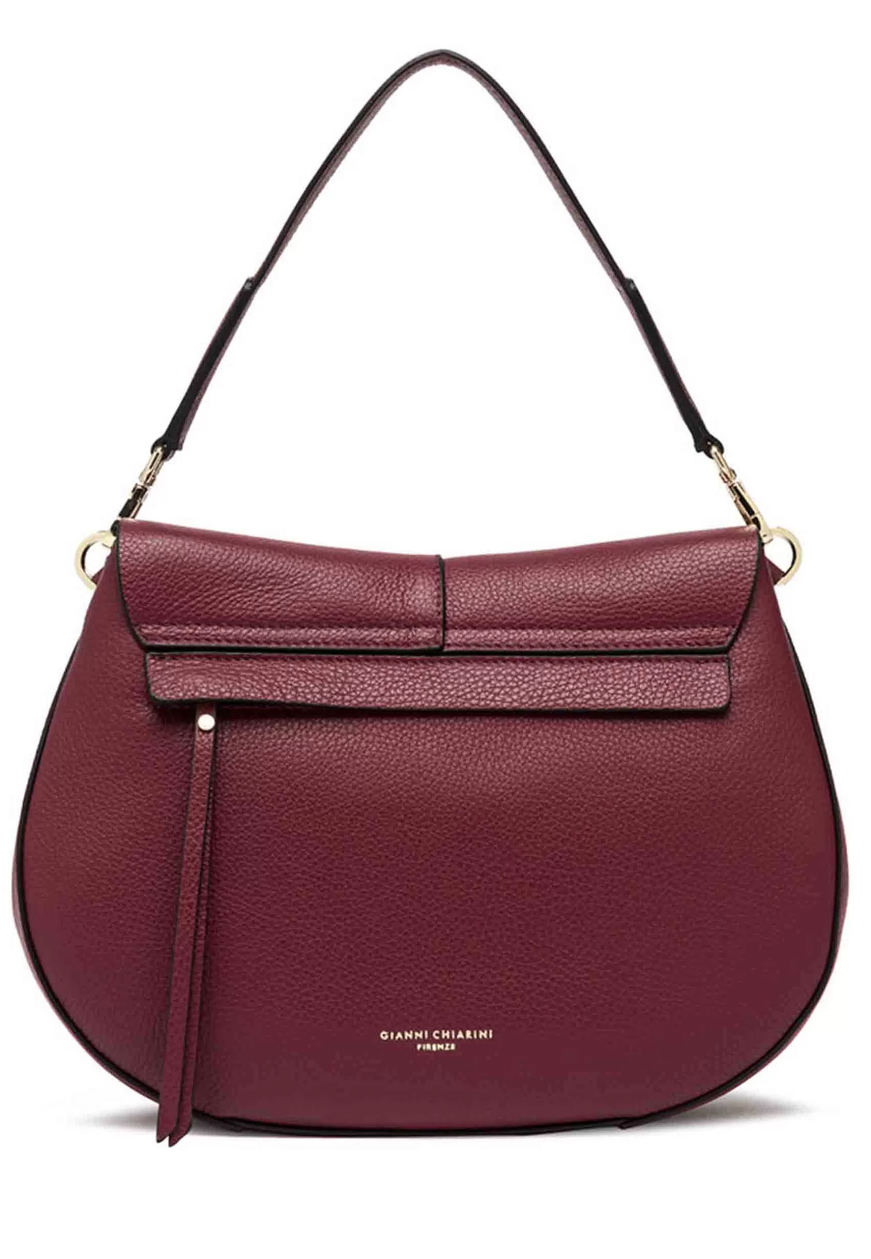 Borsa Donna A Spalla Helena Round In Pelle Rossa Con Manico In Pelle E Tracolla In Tessuto*Gianni Chiarini Cheap