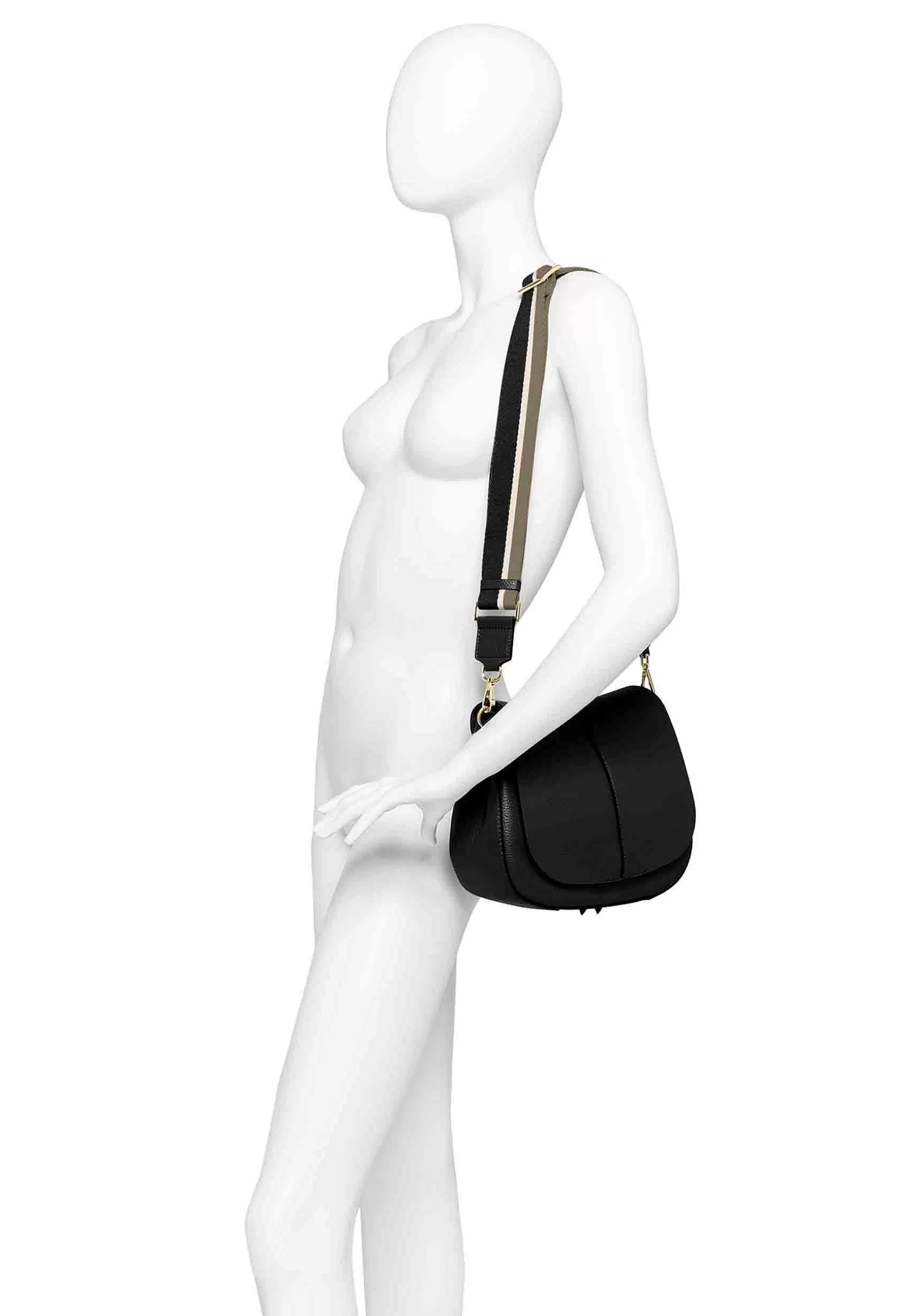 Borsa Donna A Spalla Helena Round In Pelle Verde Con Doppia Tracolla*Gianni Chiarini Store