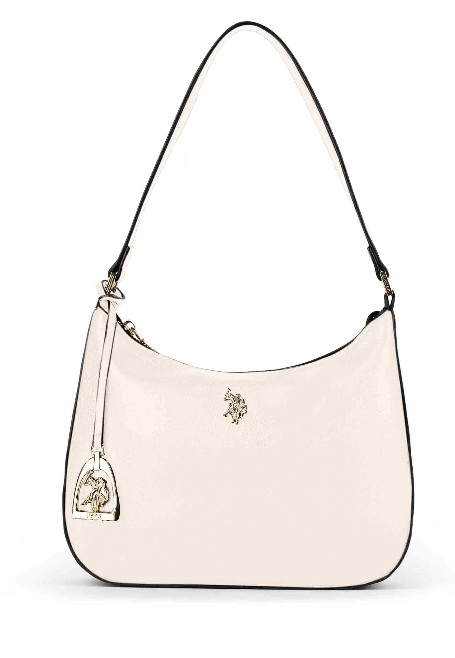 Borsa Donna A Spalla In Eco Pelle Bianca Jones Small Hobo*U.S. Polo Assn Shop