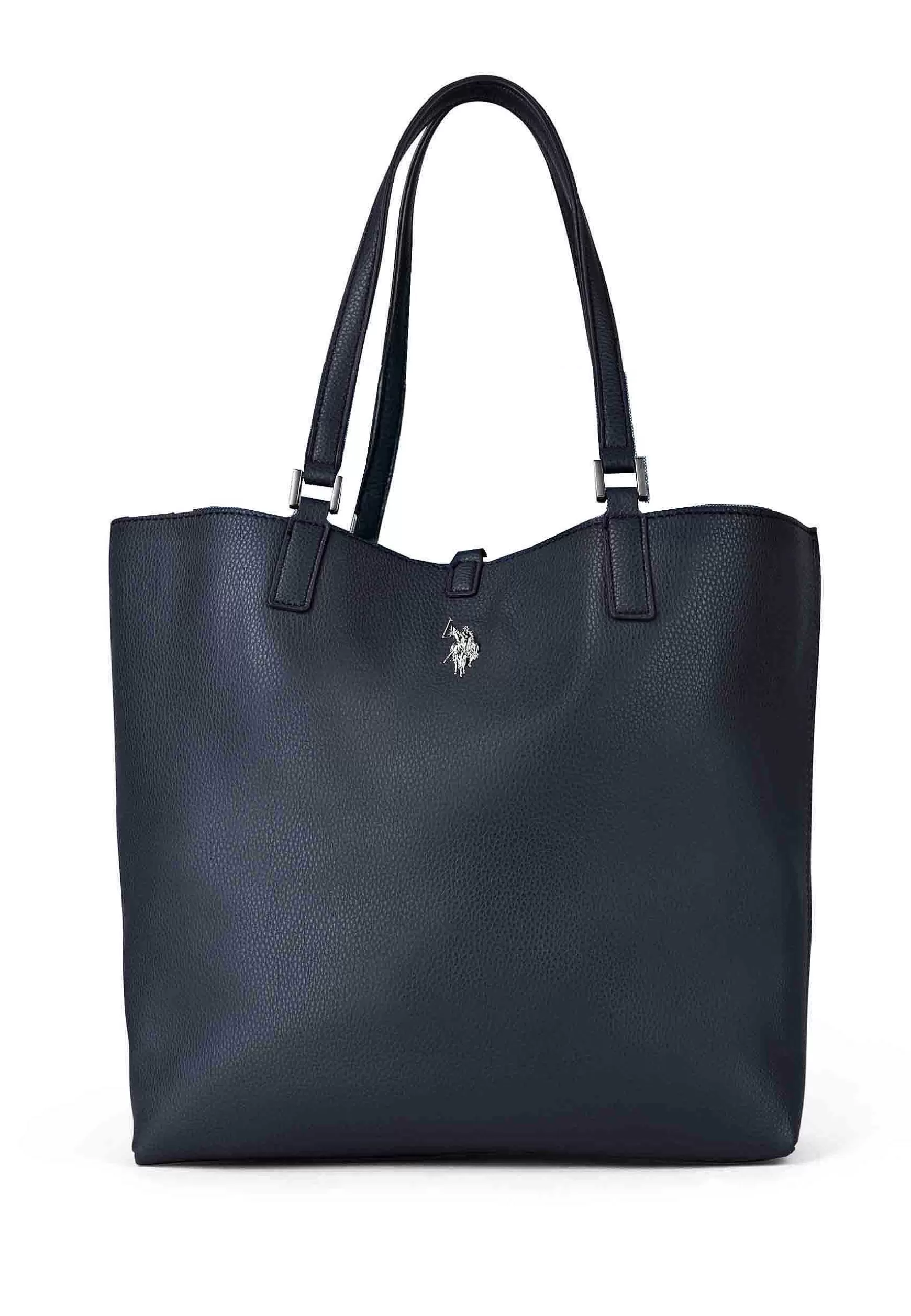 Borsa Donna A Spalla In Eco Pelle Blu Con Doppi Manici Malibu Large Shopping*U.S. Polo Assn Flash Sale