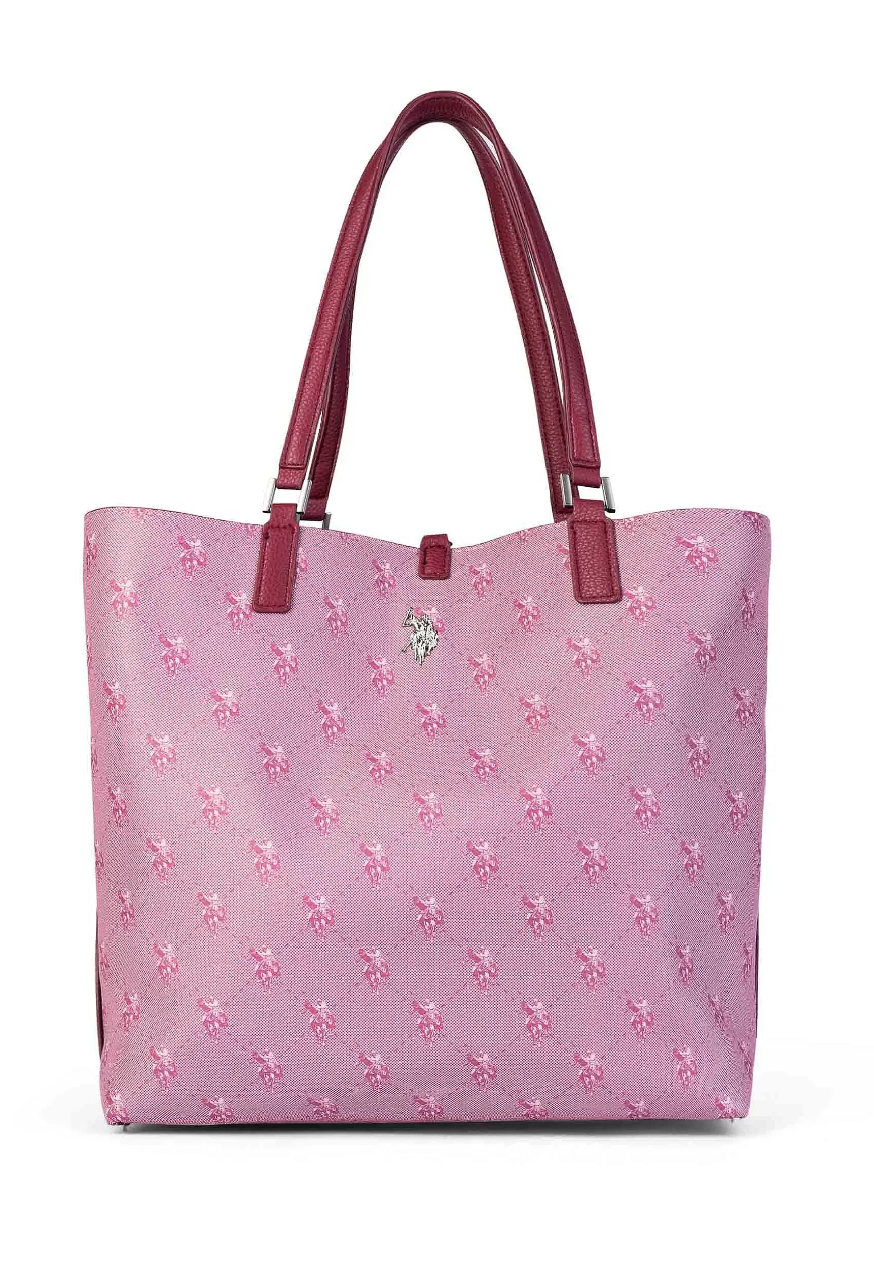Borsa Donna A Spalla In Eco Pelle Viola Con Doppi Manici Malibu Large Shopping*U.S. Polo Assn Clearance