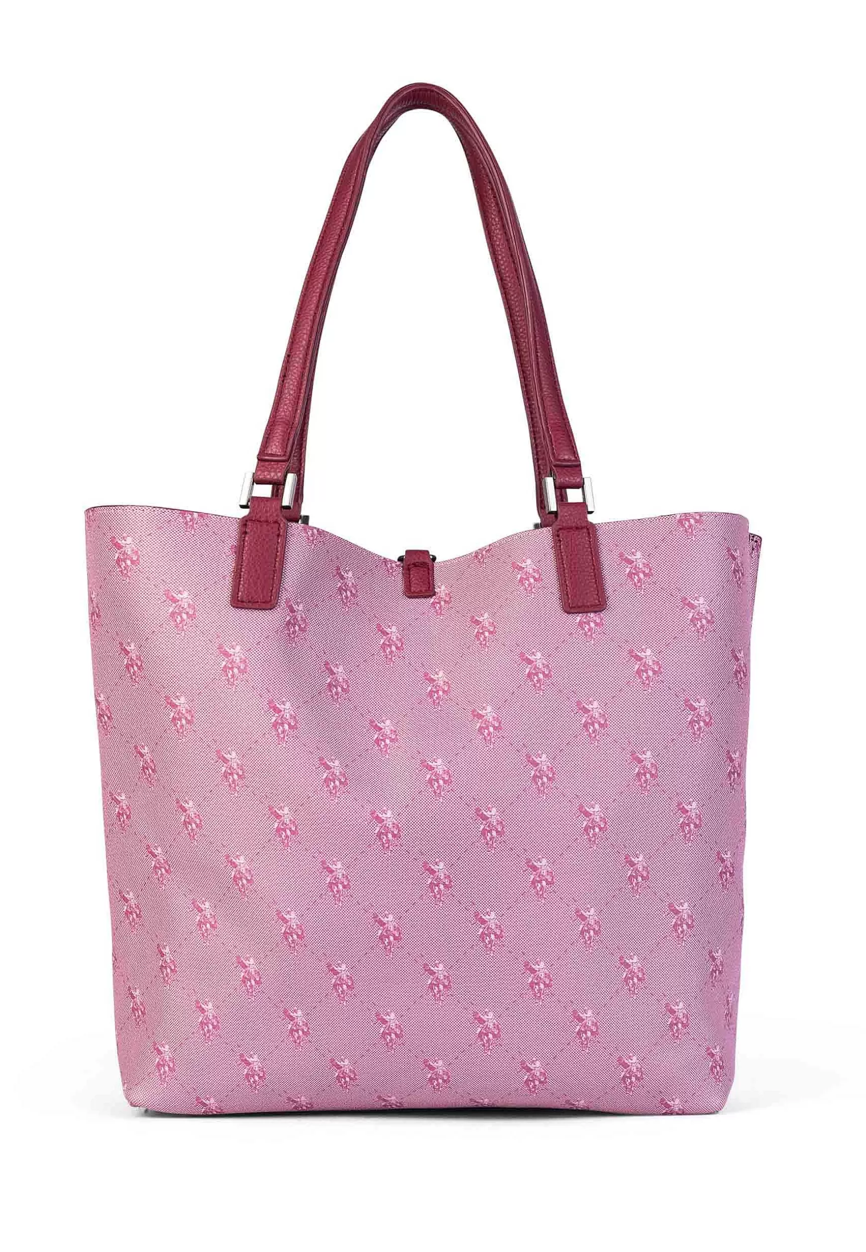 Borsa Donna A Spalla In Eco Pelle Viola Con Doppi Manici Malibu Large Shopping*U.S. Polo Assn Clearance