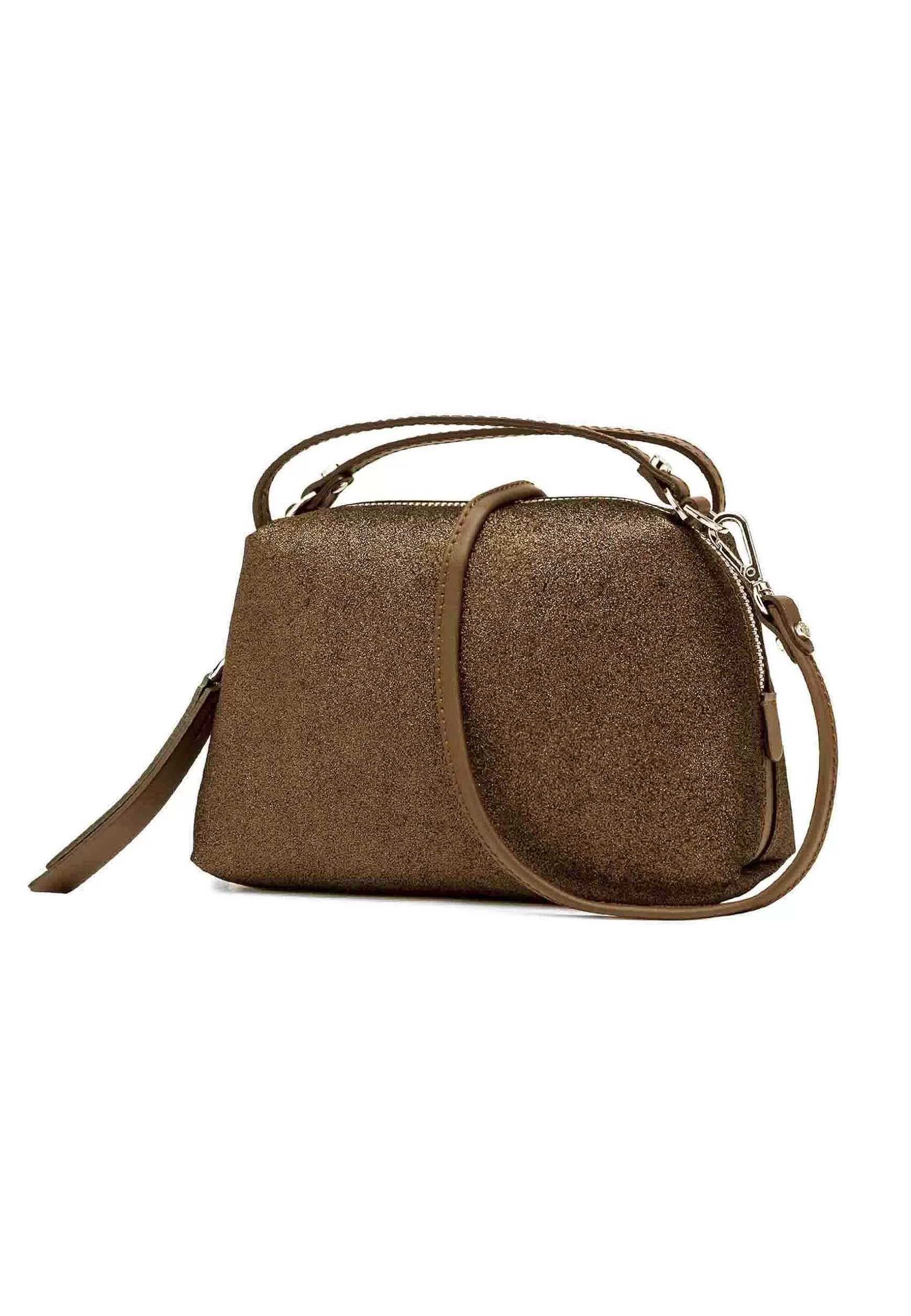 Borsa Donna A Tracolla Alifa In Camoscio Lame Cuoio Con Tracolla In Tinta Removibile*Gianni Chiarini Hot