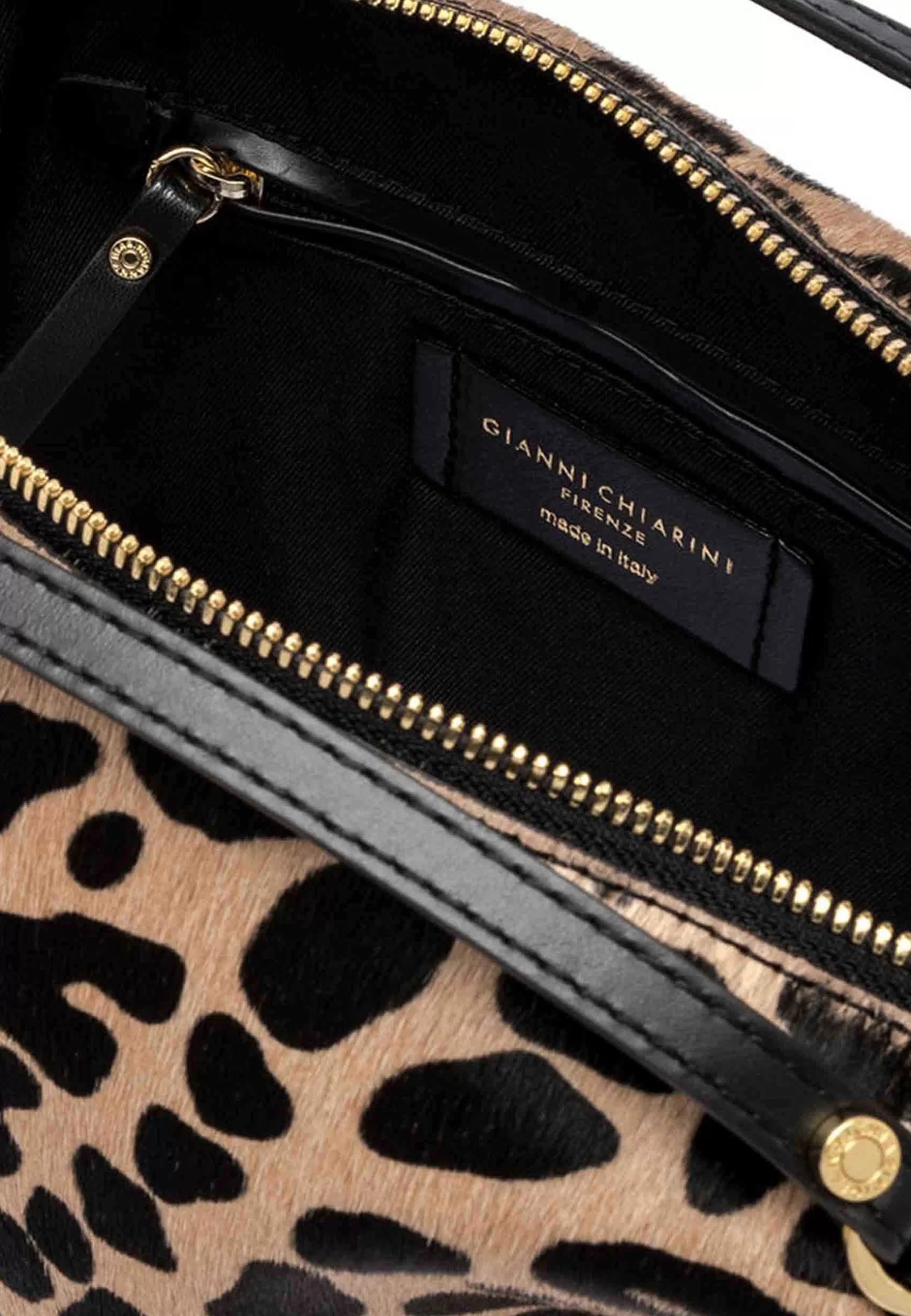 Borsa Donna A Tracolla Alifa In Pelle Animalier Con Manici E Tracolla Nera*Gianni Chiarini Cheap