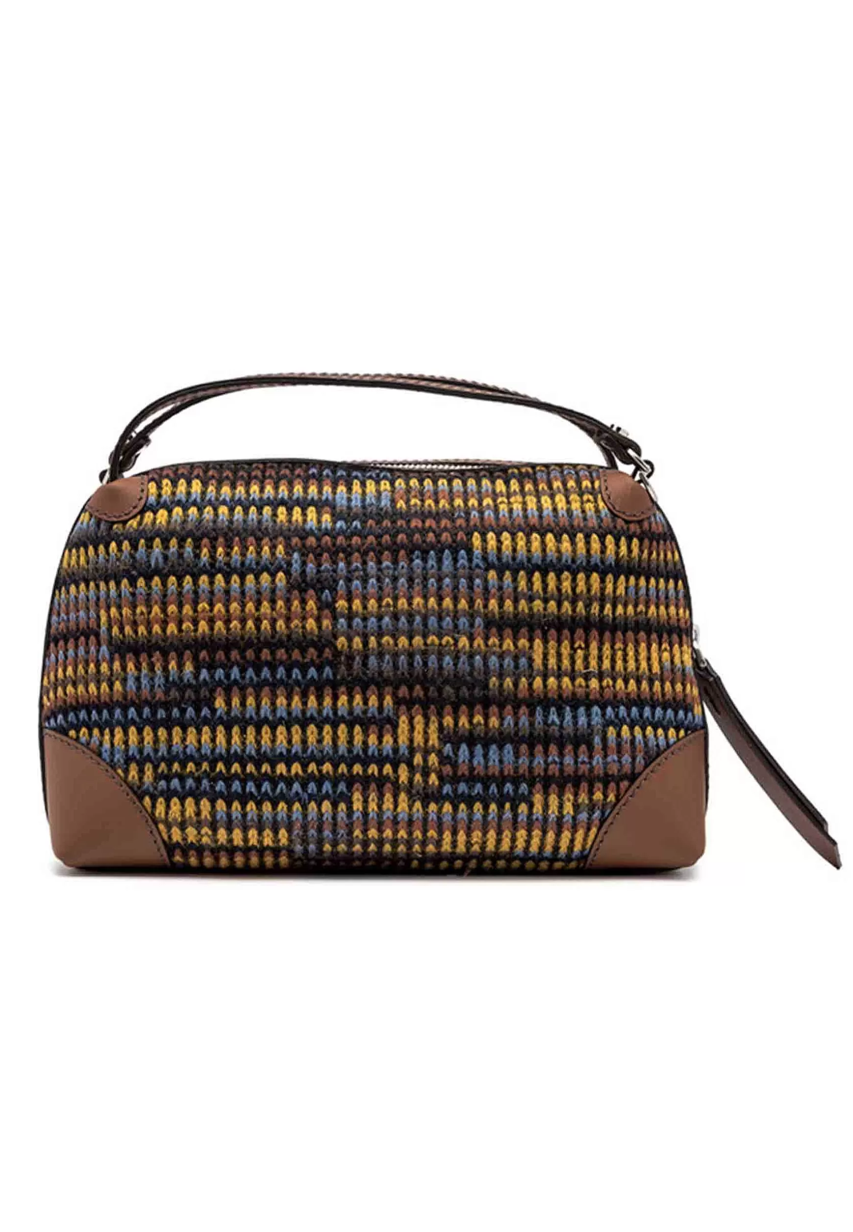 Borsa Donna A Tracolla Alifa In Pelle Cuoio E Tessuto Con Manici E Tracolla In Tinta*Gianni Chiarini Hot