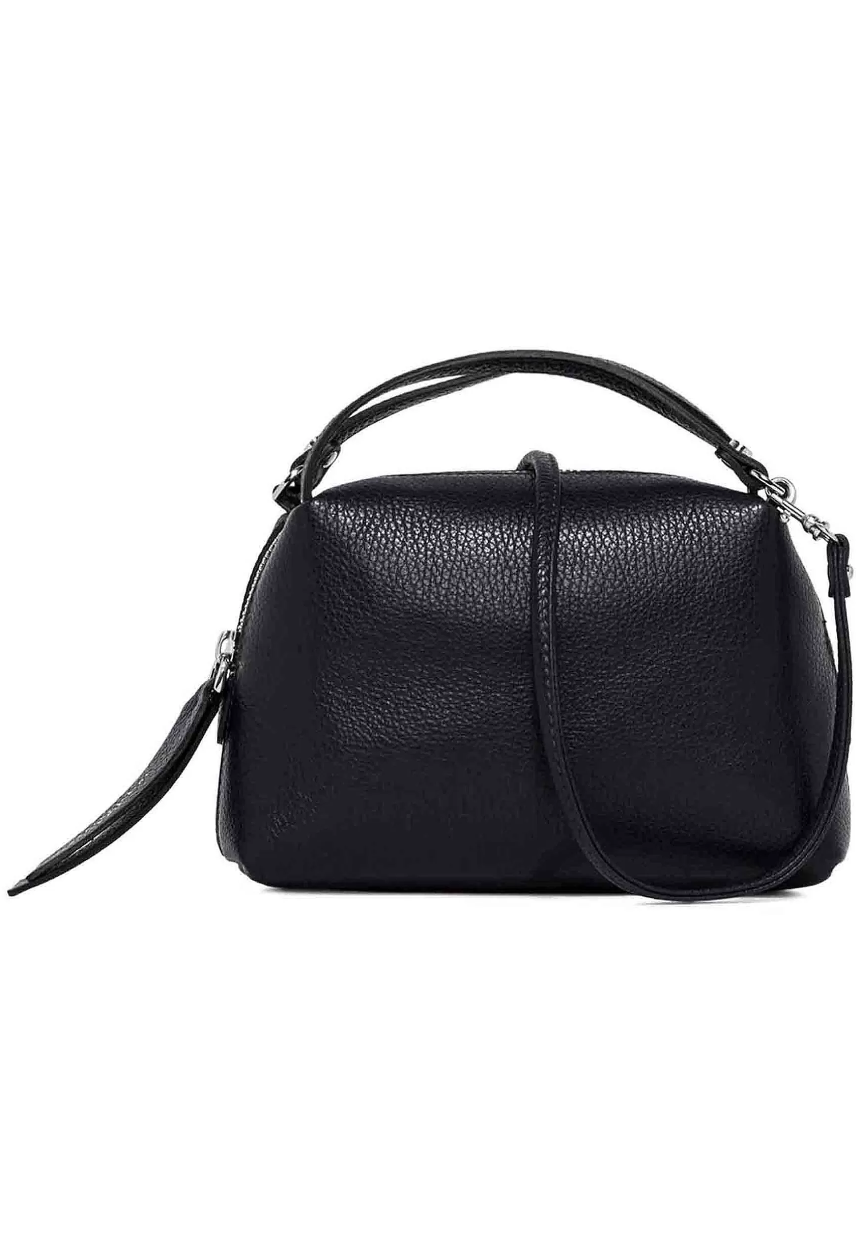 Borsa Donna A Tracolla Alifa In Pelle Nera Con Tracolla In Tinta Removibile*Gianni Chiarini Outlet