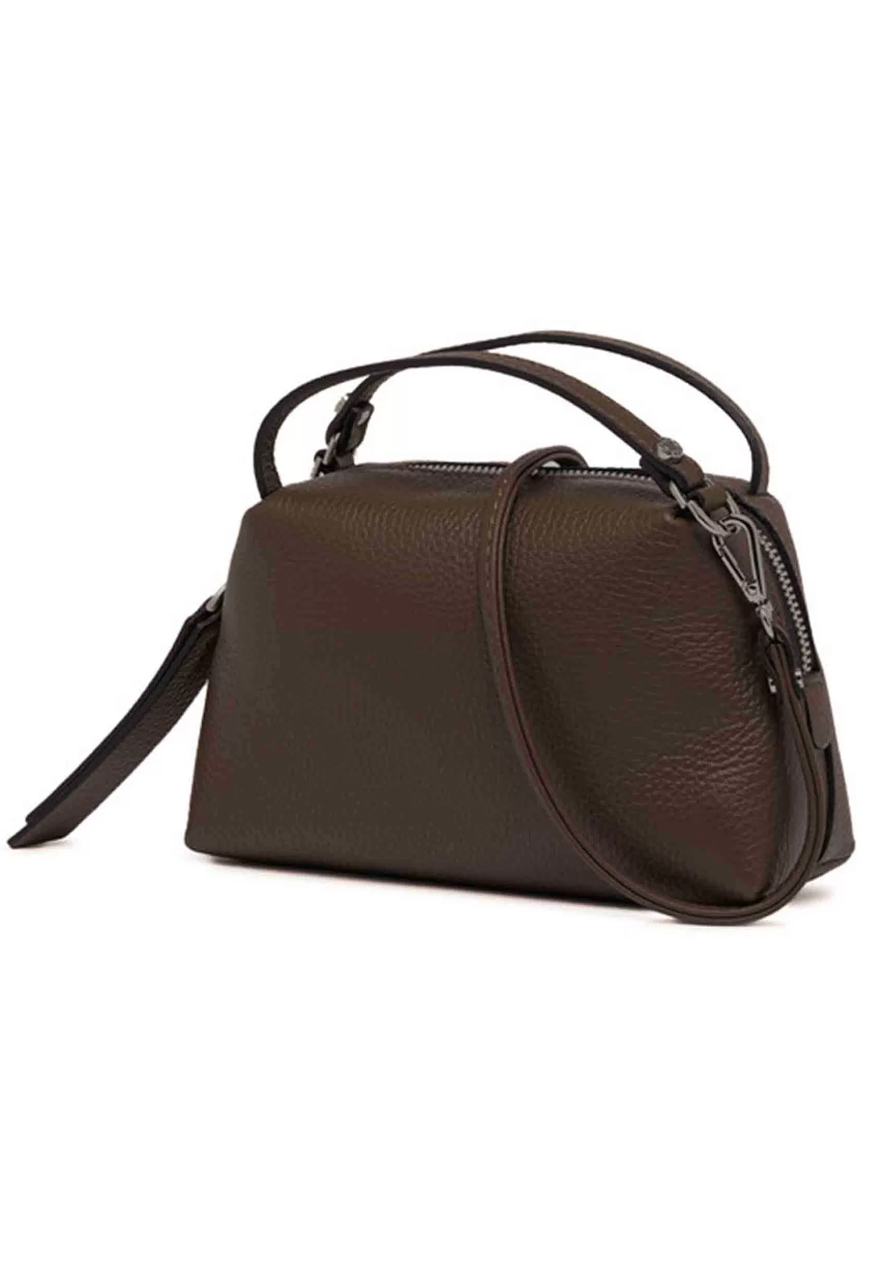 Borsa Donna A Tracolla Alifa In Pelle Testa Di Moro Con Tracolla In Tinta Removibile*Gianni Chiarini Discount