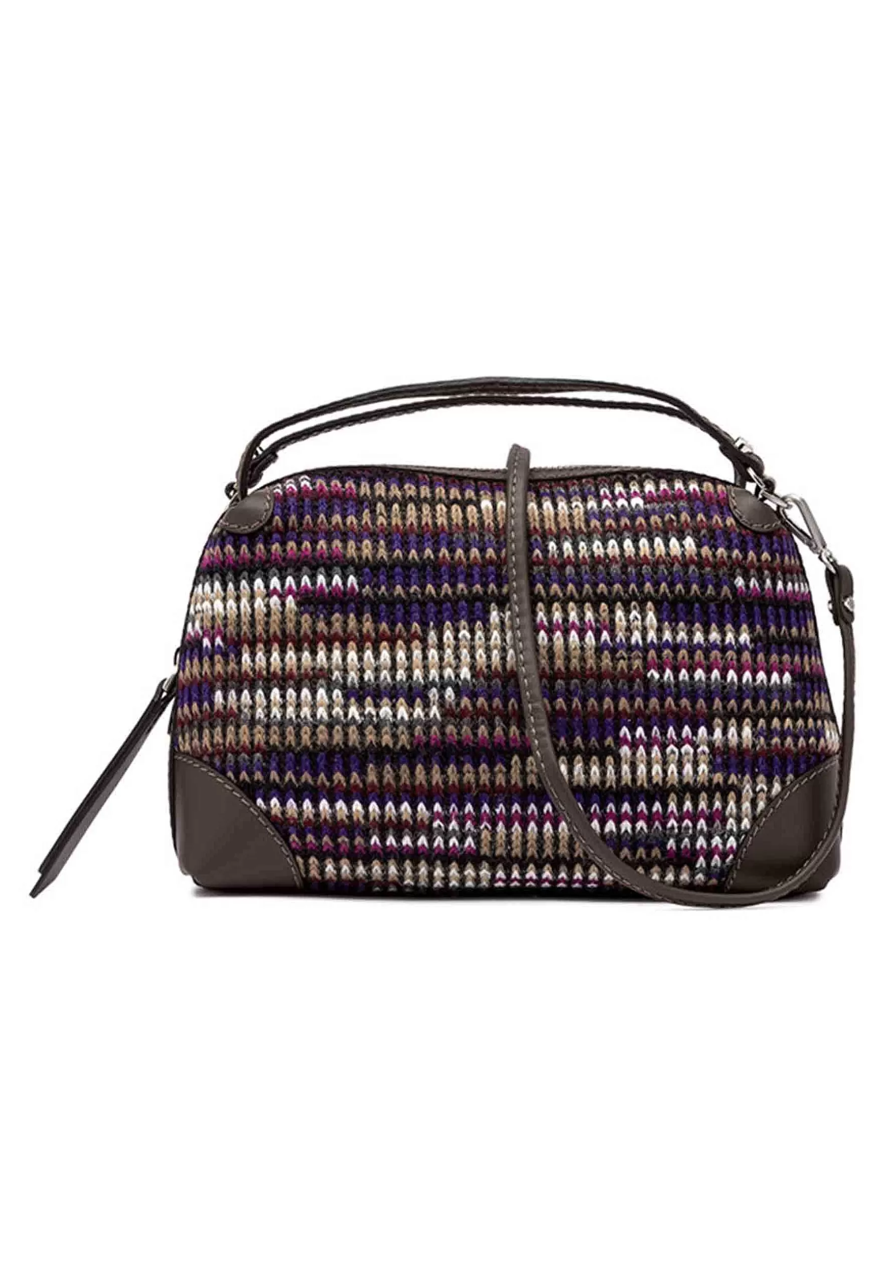 Borsa Donna A Tracolla Alifa In Pelle Testa Di Moro E Tessuto Con Manici E Tracolla In Tinta*Gianni Chiarini Best Sale