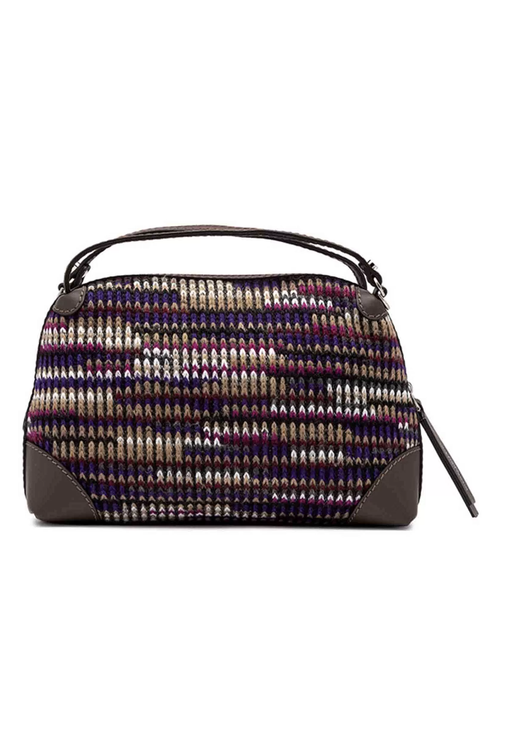 Borsa Donna A Tracolla Alifa In Pelle Testa Di Moro E Tessuto Con Manici E Tracolla In Tinta*Gianni Chiarini Best Sale