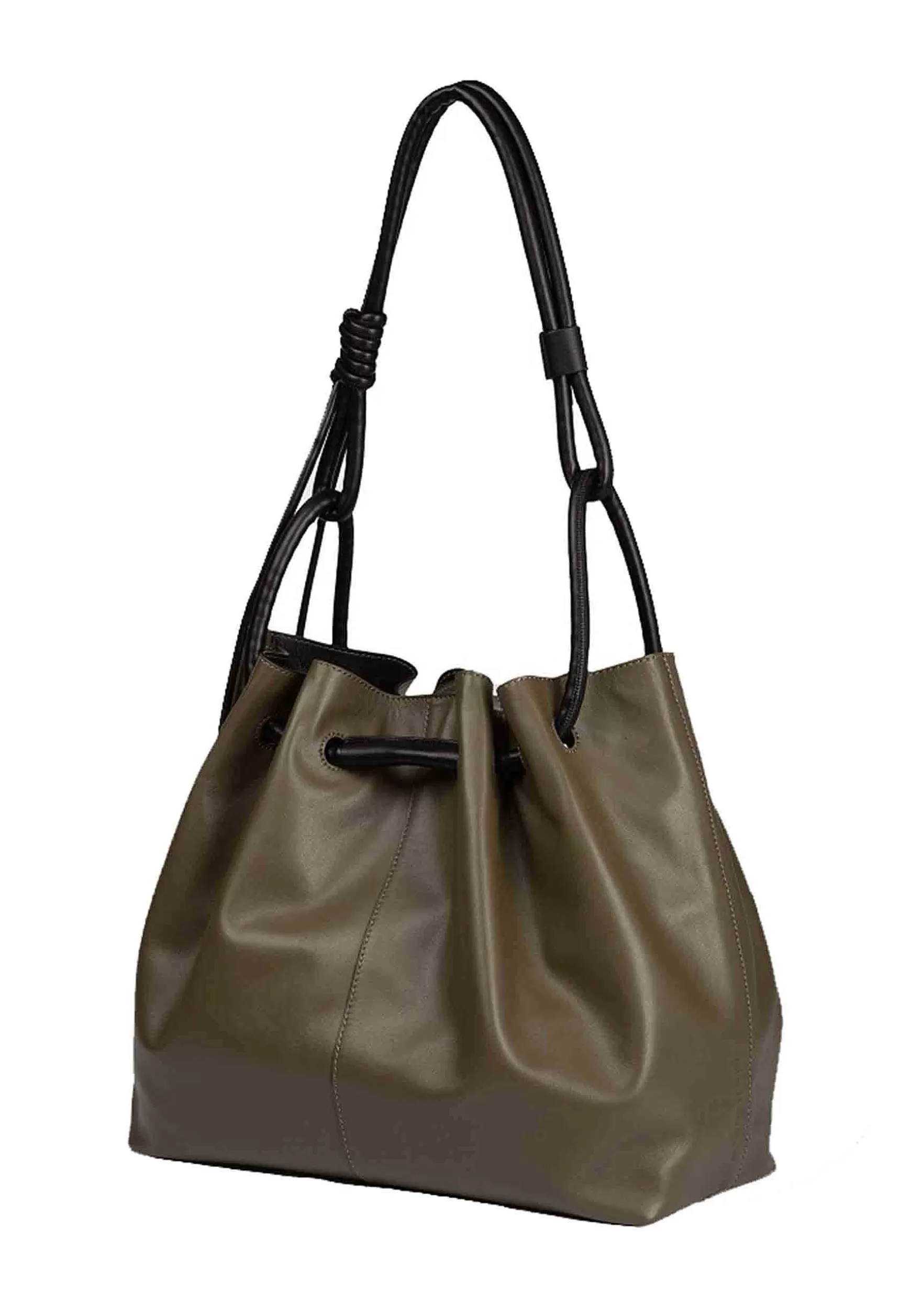Borsa Donna A Tracolla In Pelle Verde Con Chiusura Coulisse*Roberta Gandolfi Best