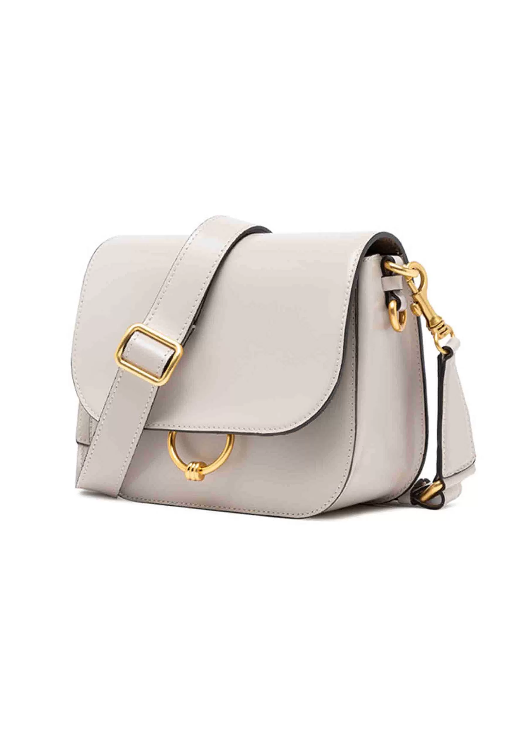 Borsa Donna A Tracolla Meg In Pelle Beige Con Accessori Oro*Gianni Chiarini Best Sale