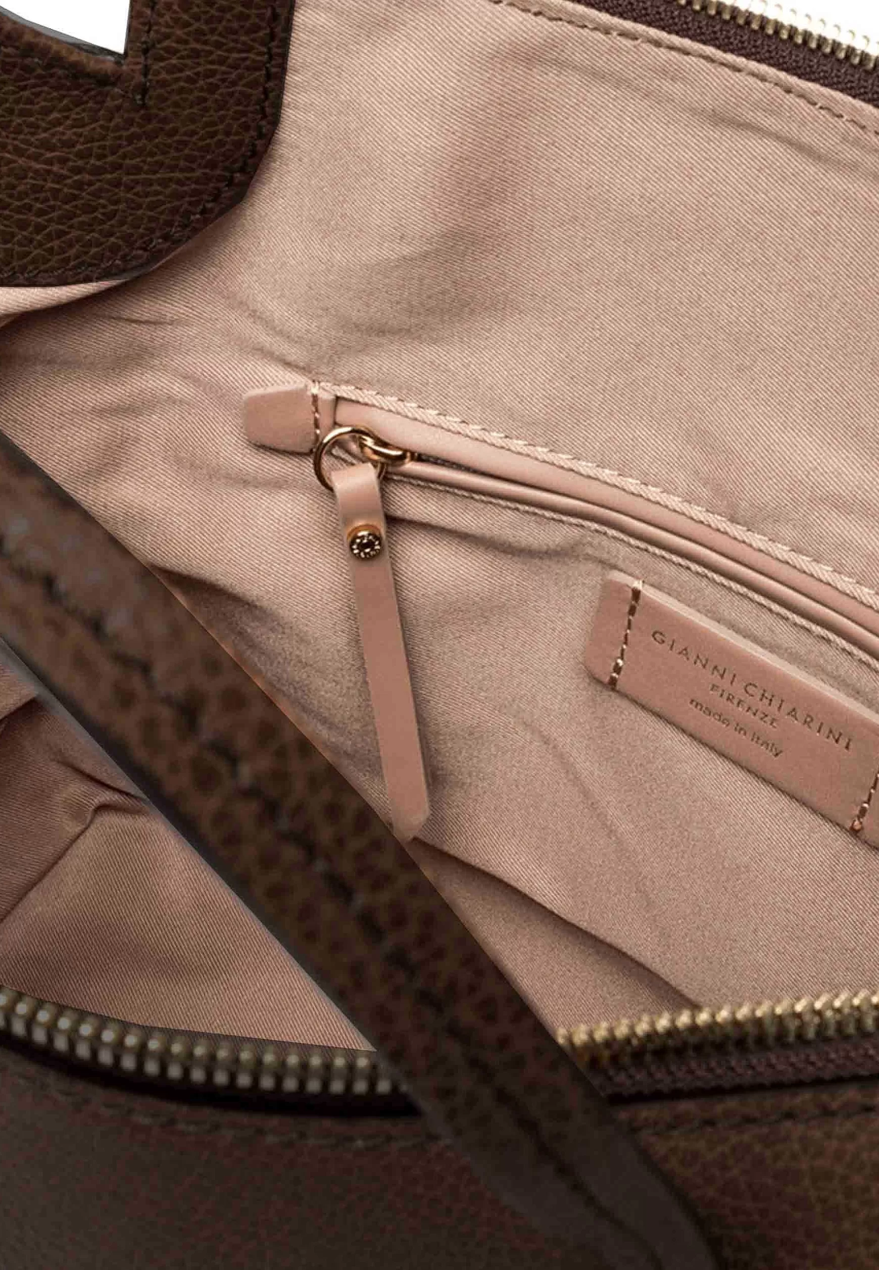 Borsa Donna A Tracolla Megan In Pelle Testa Di Moro Con Doppi Manici In Pelle E Tracolla In Tessuto Spigato*Gianni Chiarini Cheap