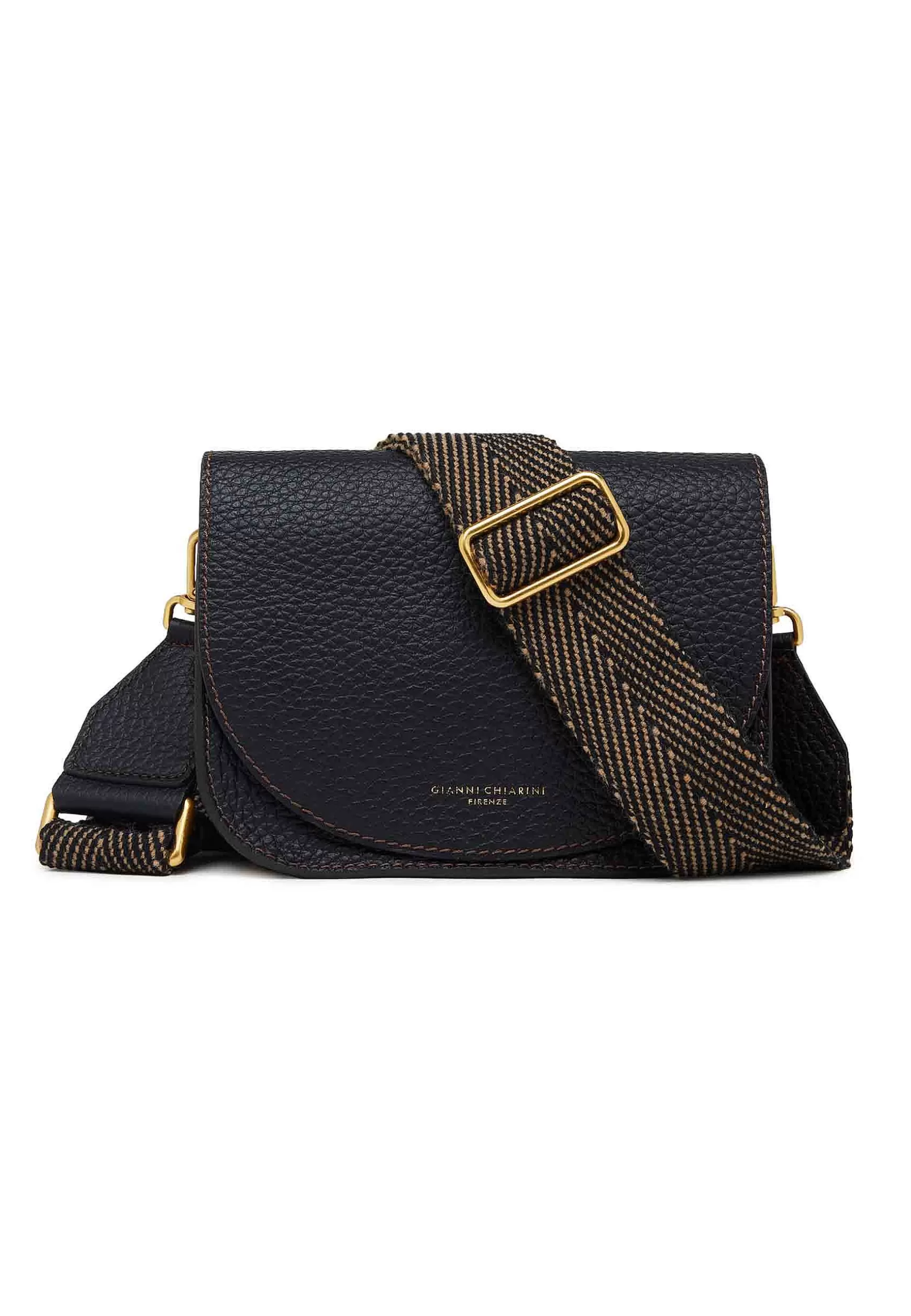 Borsa Donna A Tracolla Tara In Pelle Nera Con Tacolla*Gianni Chiarini Shop