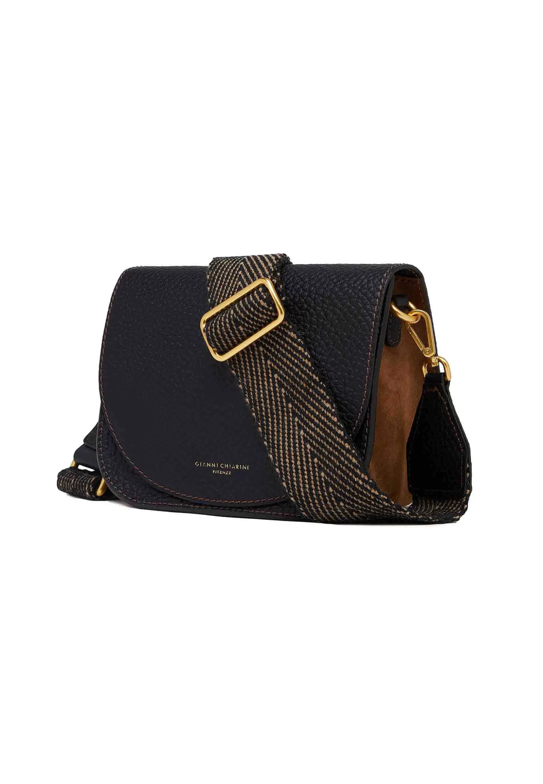 Borsa Donna A Tracolla Tara In Pelle Nera Con Tacolla*Gianni Chiarini Shop