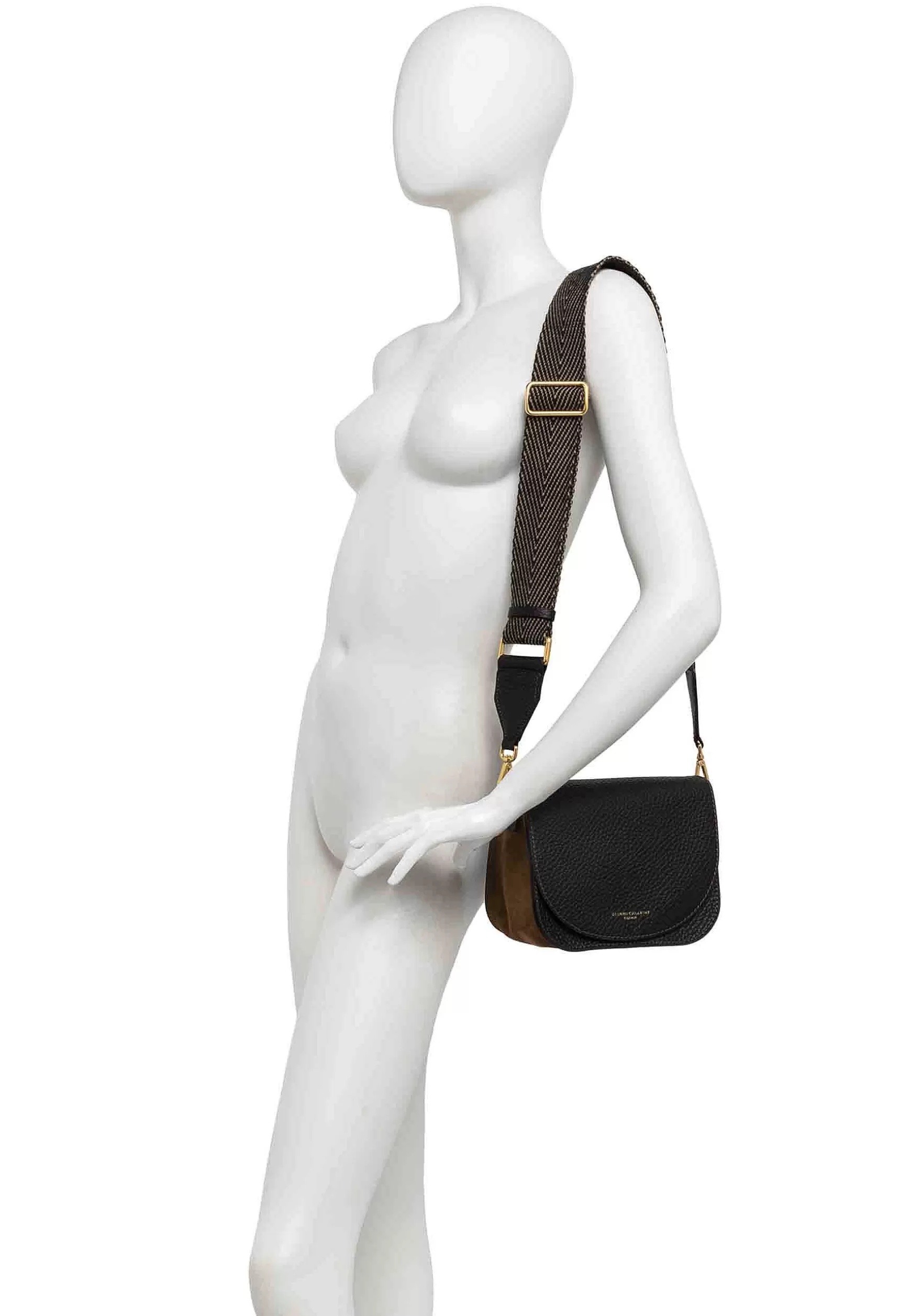 Borsa Donna A Tracolla Tara In Pelle Nera Con Tacolla*Gianni Chiarini Shop