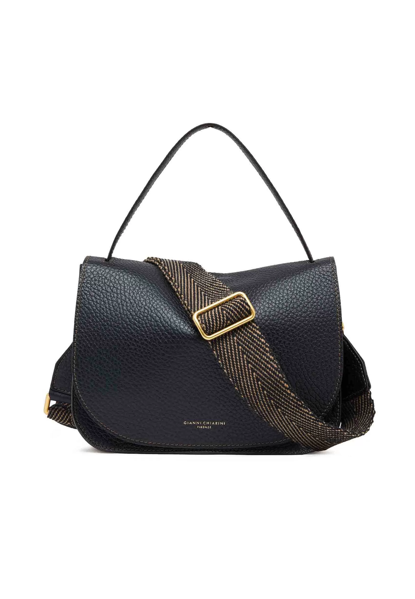 Borsa Donna A Tracolla Tara In Pelle Nera Con Tacolla E Manico*Gianni Chiarini Hot