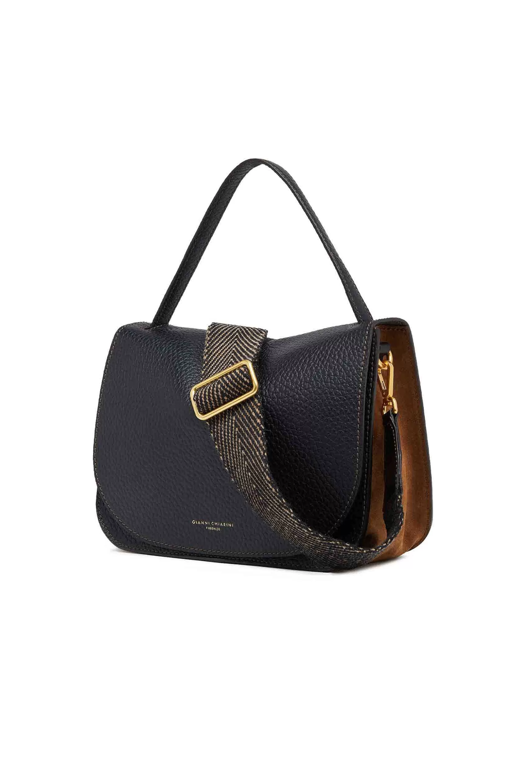 Borsa Donna A Tracolla Tara In Pelle Nera Con Tacolla E Manico*Gianni Chiarini Hot