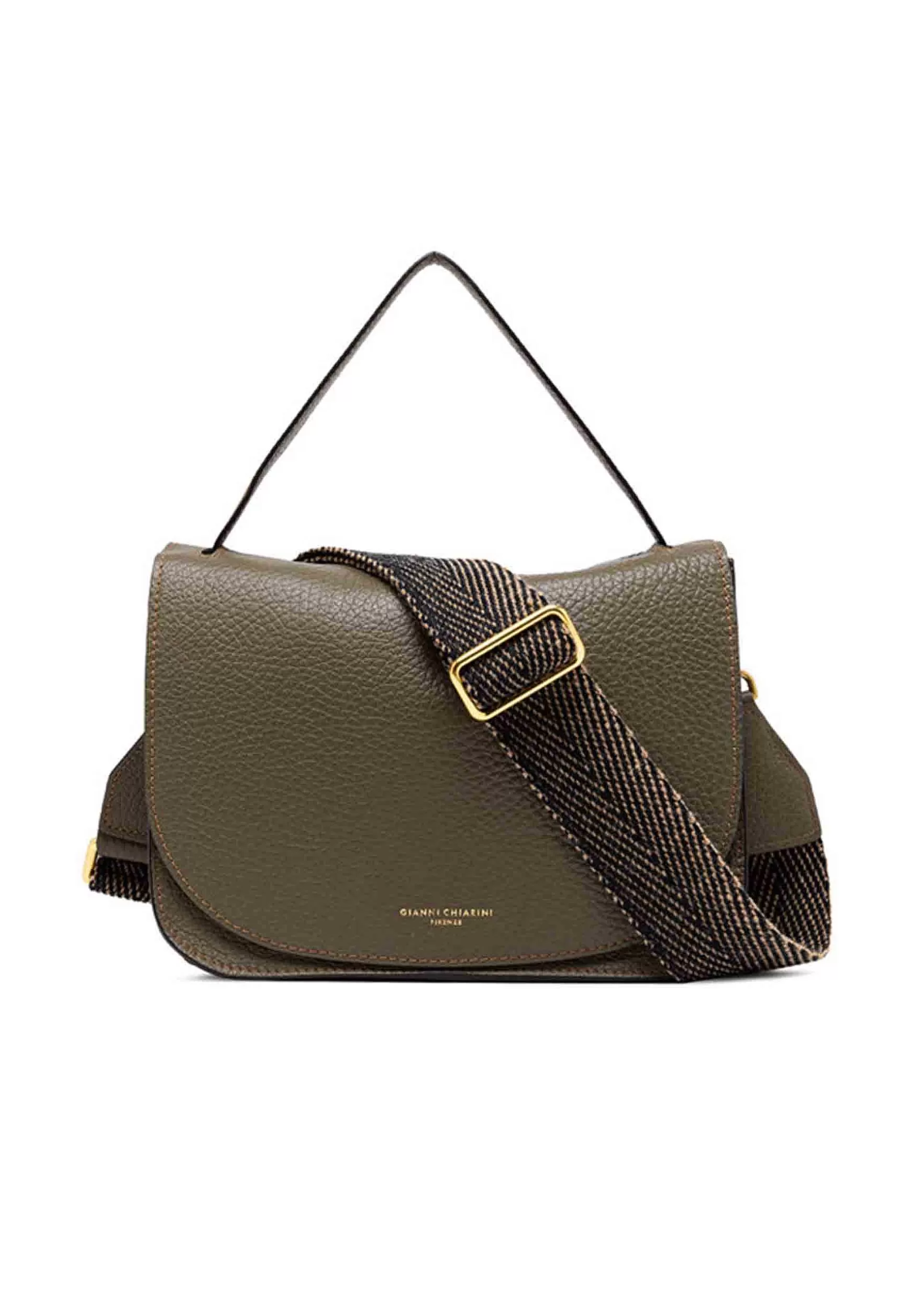 Borsa Donna A Tracolla Tara In Pelle Verde Con Tacolla E Manico*Gianni Chiarini Outlet