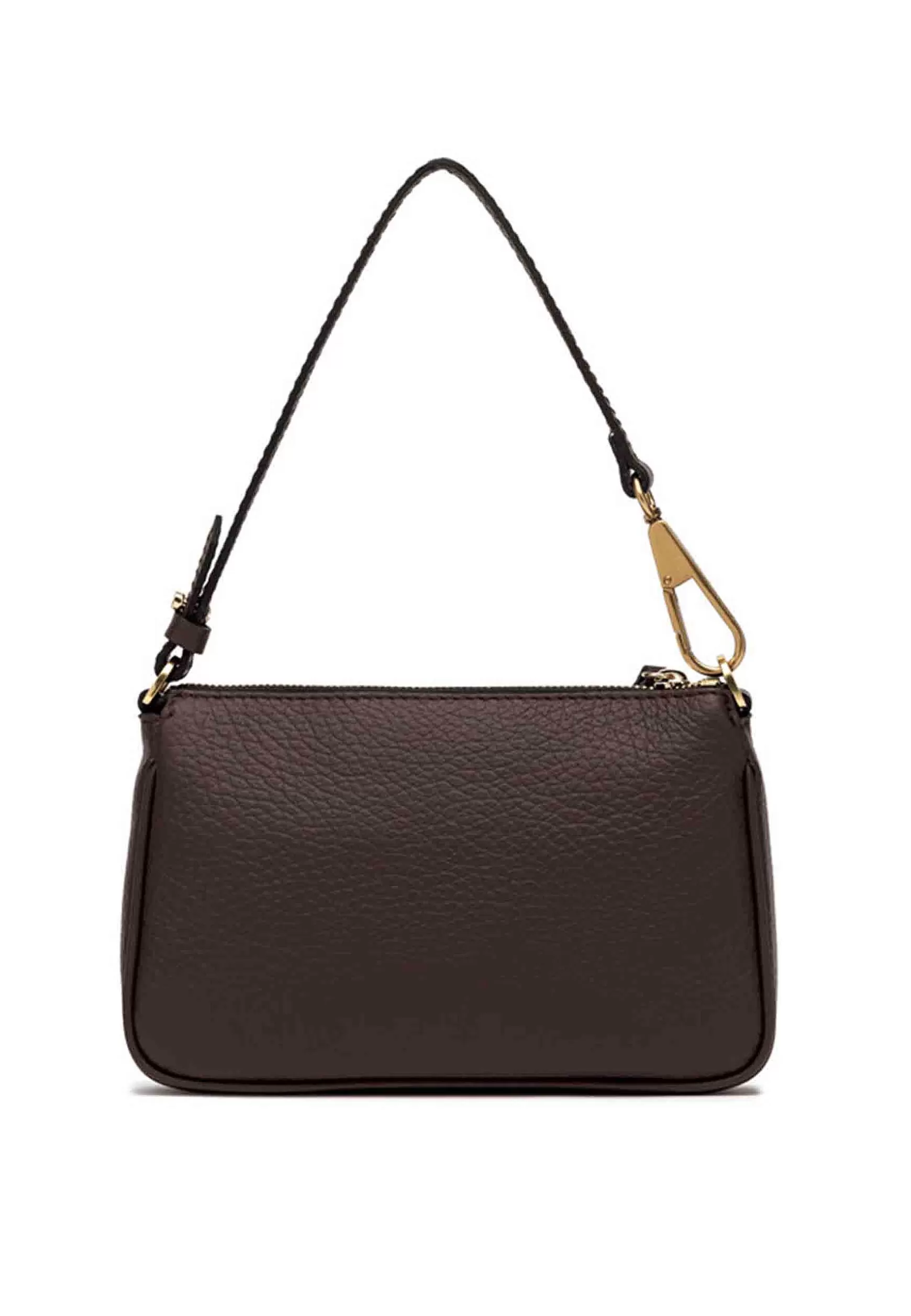 Borsa Donna Pochette A Spalla Brooke In Pelle Testa Di Moro Con Manico E Tracolla In Tinta*Gianni Chiarini Shop