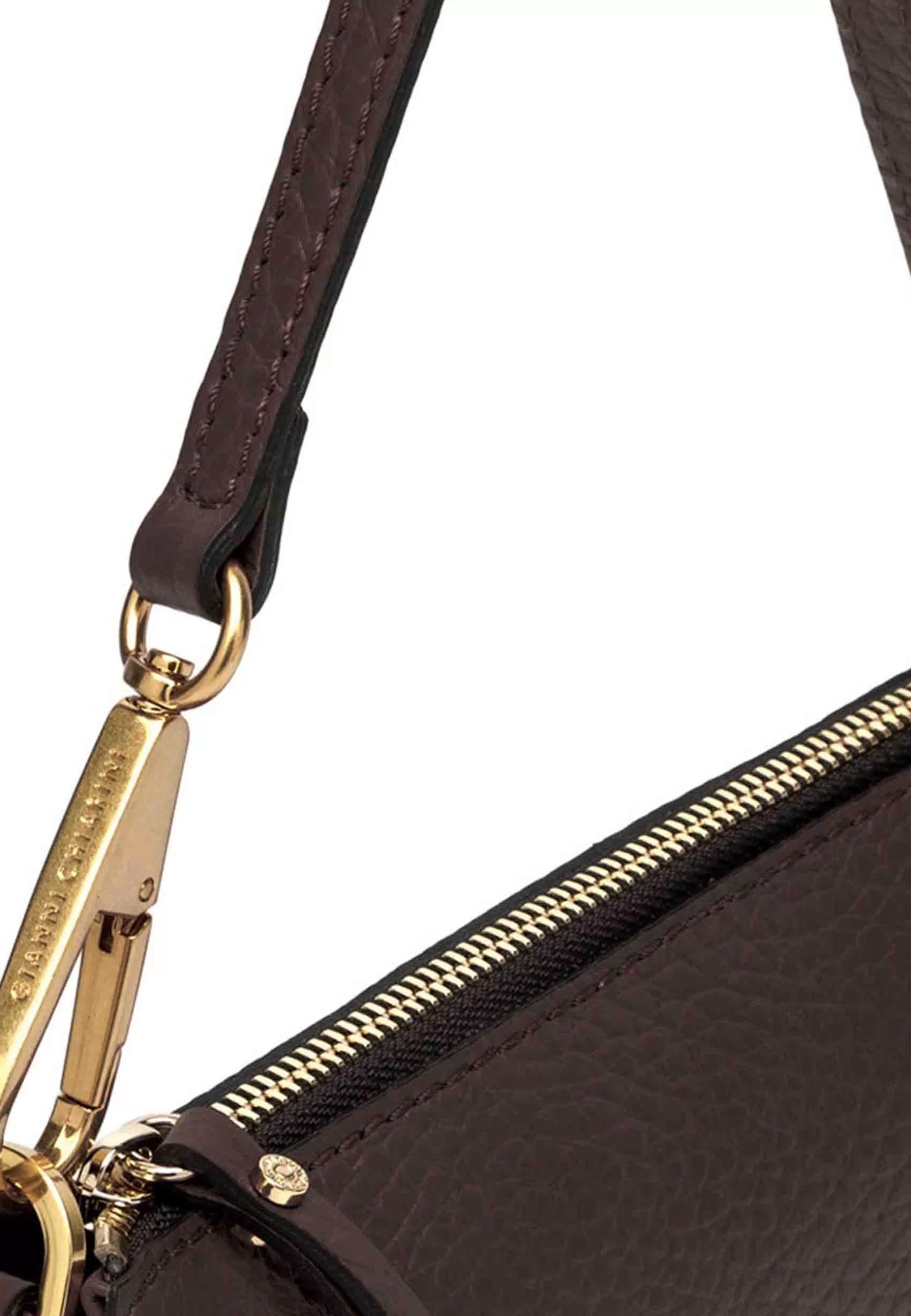 Borsa Donna Pochette A Spalla Brooke In Pelle Testa Di Moro Con Manico E Tracolla In Tinta*Gianni Chiarini Shop