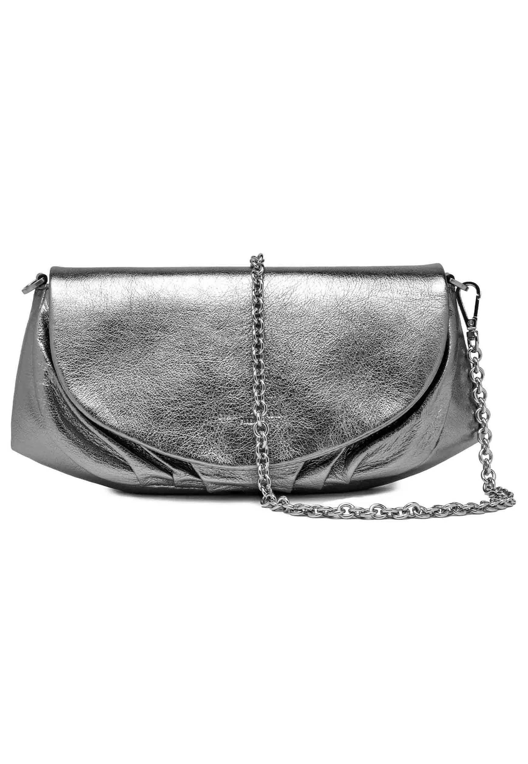 Borsa Donna Pochette A Tracolla Adele In Pelle Acciaio Con Catena*Gianni Chiarini Store